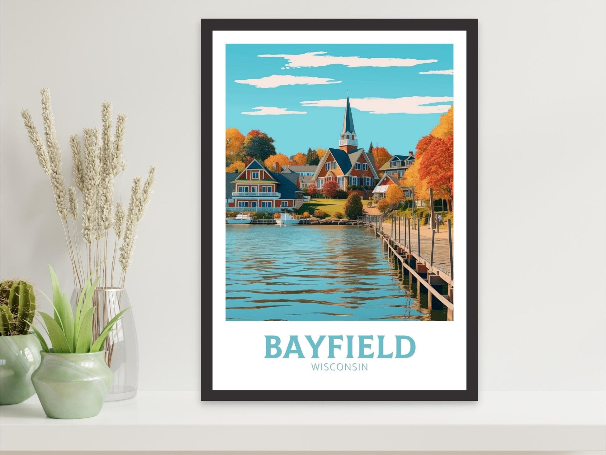 Bayfield Wisconsin Poster | Bayfield Wisconsin Travel Print | Bayfield Wisconsin Illustration | Bayfield Wisconsin Wall Art | ID 324