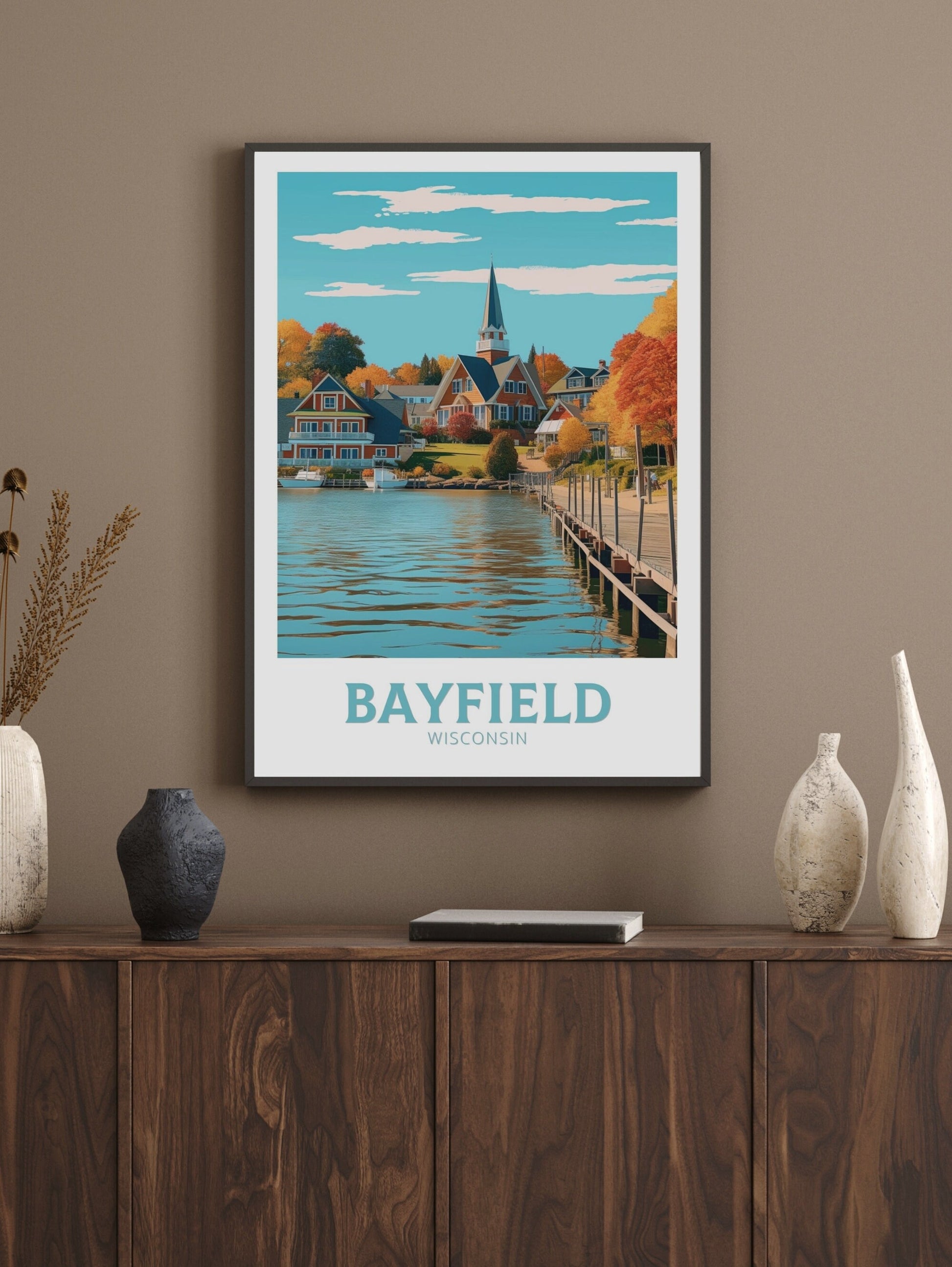 Bayfield Wisconsin Poster | Bayfield Wisconsin Travel Print | Bayfield Wisconsin Illustration | Bayfield Wisconsin Wall Art | ID 324