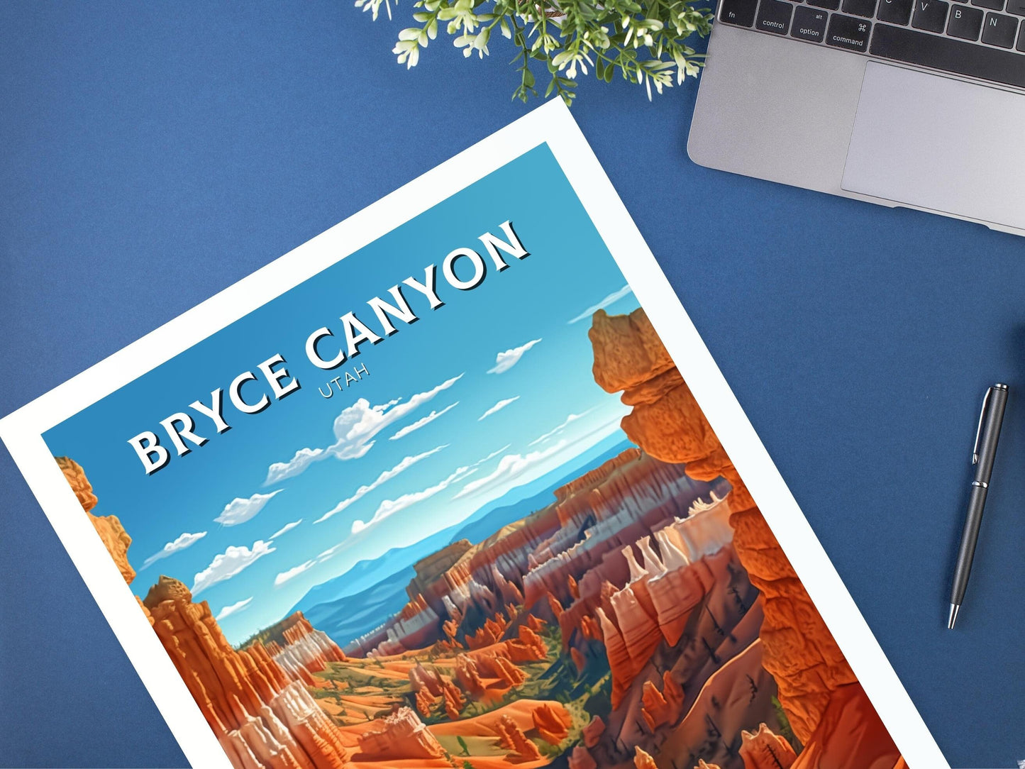 Bryce Canyon Utah Poster | Bryce Canyon Travel Print | Bryce Canyon Illustration | Utah Travel Print | Bryce Canyon Wall Art | ID 325