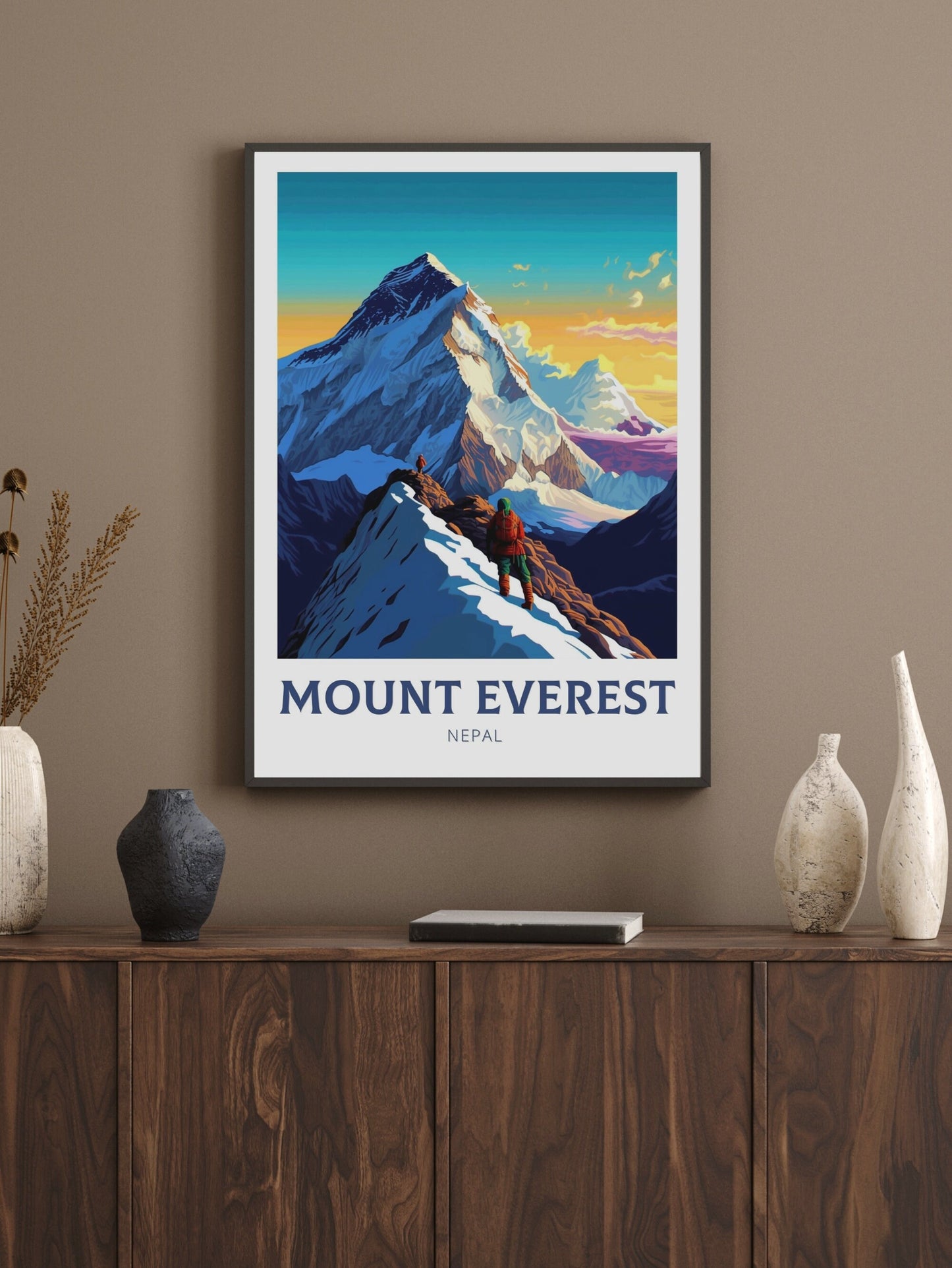 Mount Everest Travel Print | Mount Everest Poster | Mount Everest Illustration | Mount Everest Print | Mount Everest Wall Art | ID 330