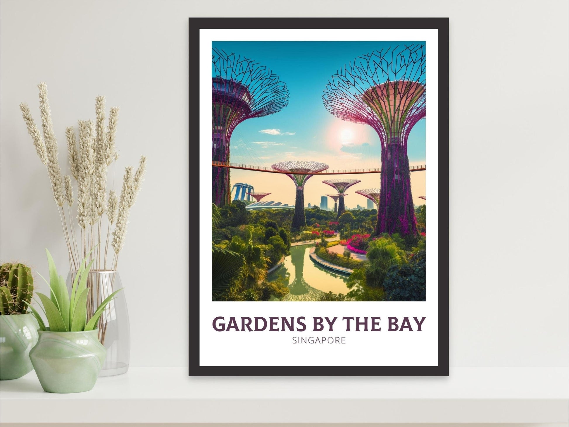 Garden by the Bay Poster | Garden by the Bay Illustration | Singapore Print | Singapore Poster | ID 159