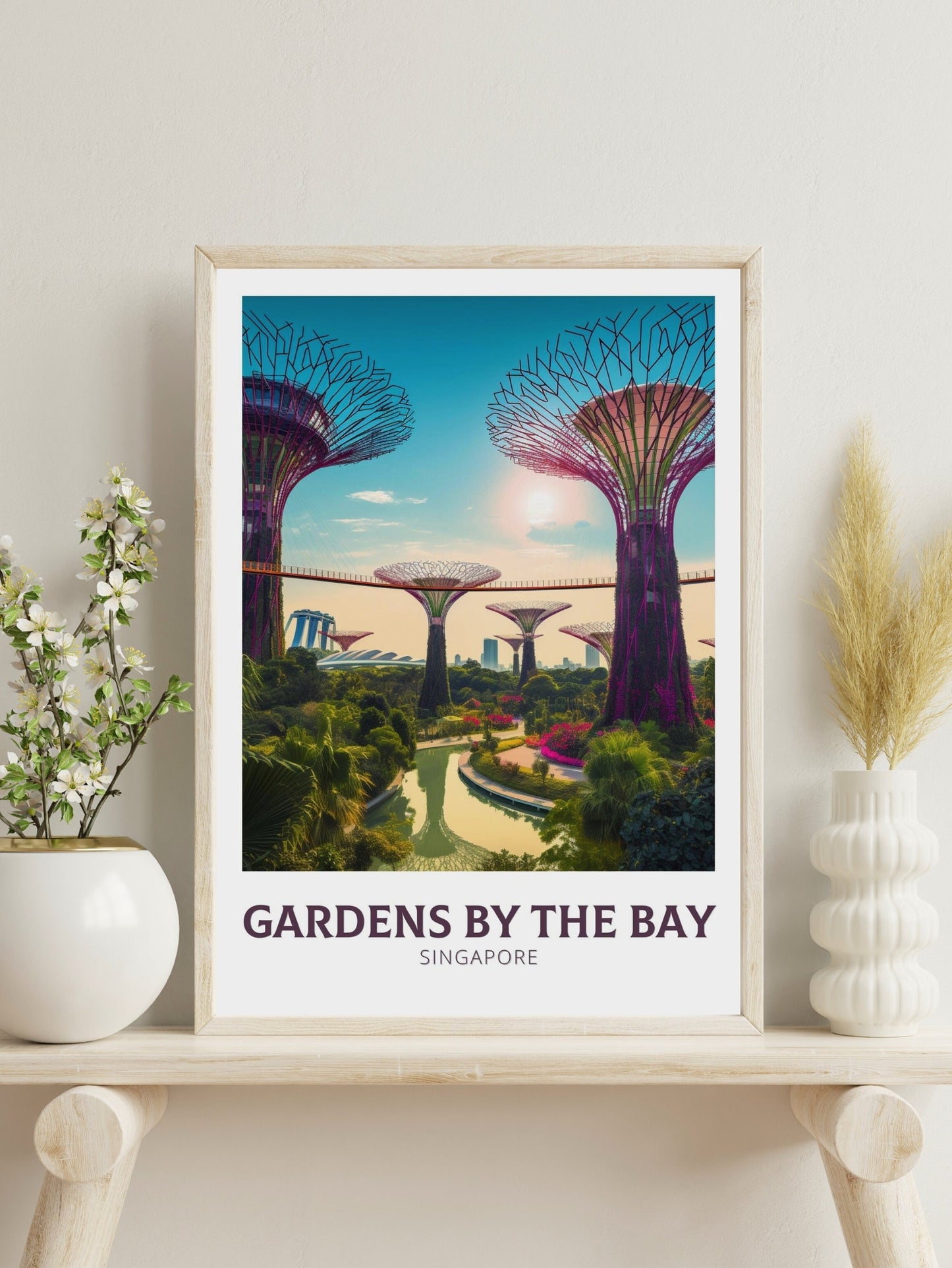 Garden by the Bay Poster | Garden by the Bay Illustration | Singapore Print | Singapore Poster | ID 159