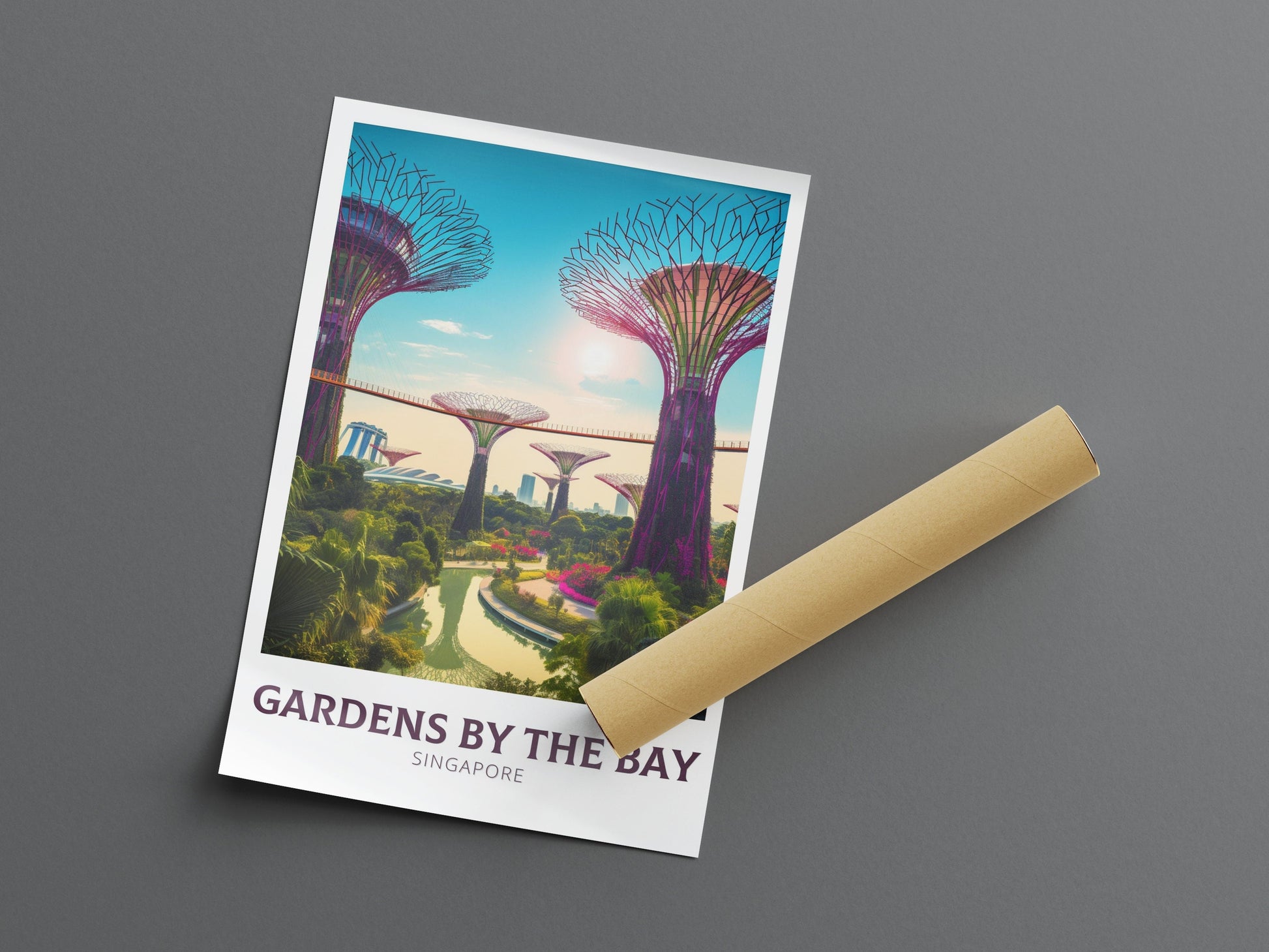 Garden by the Bay Poster | Garden by the Bay Illustration | Singapore Print | Singapore Poster | ID 159