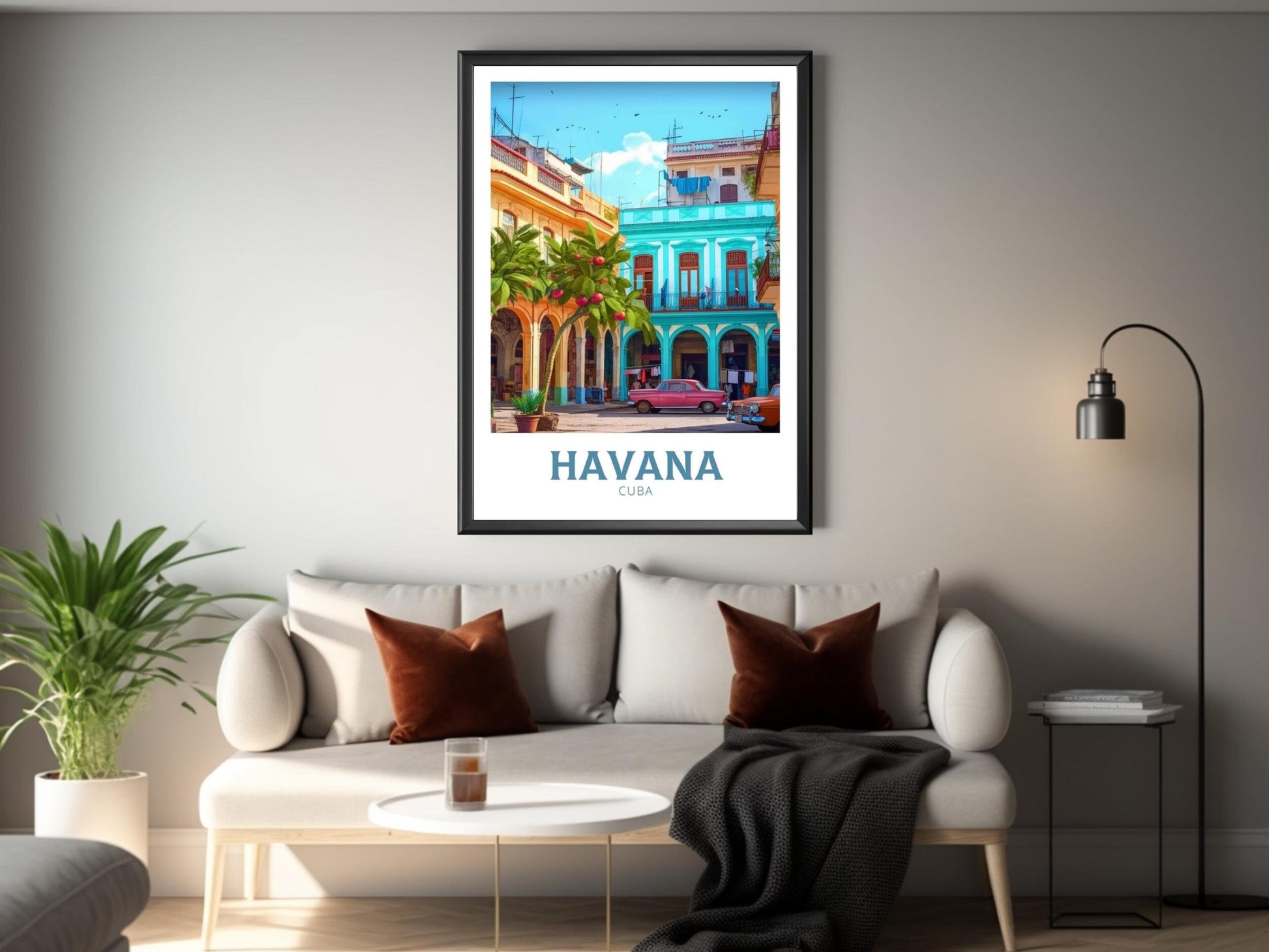 Havana Cuba Travel Print | Havana Poster | Havana Design | Havana Wall Art | Havana Illustration | Havana Print | Cuba Print Art | ID 160