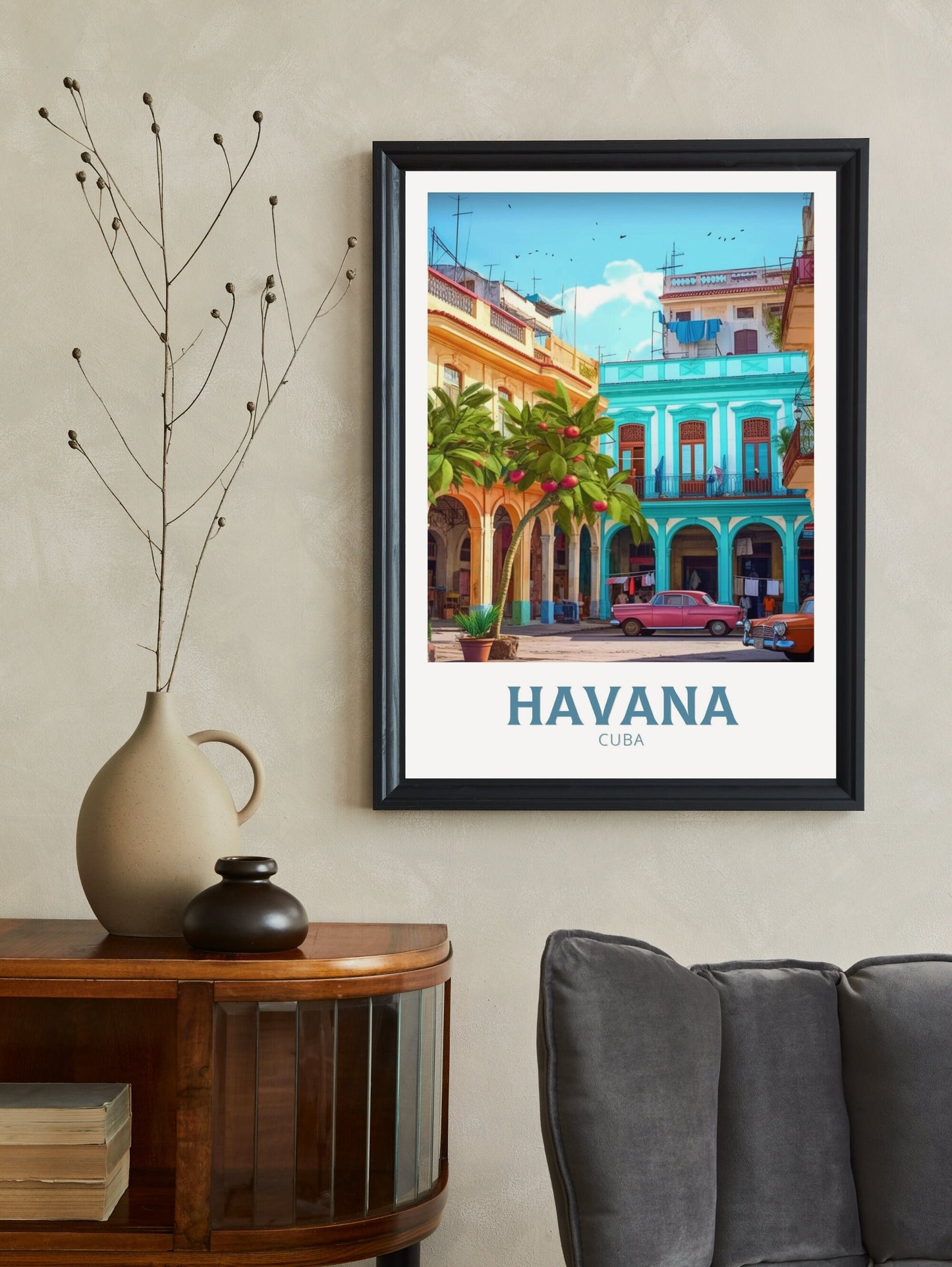 Havana Cuba Travel Print | Havana Poster | Havana Design | Havana Wall Art | Havana Illustration | Havana Print | Cuba Print Art | ID 160