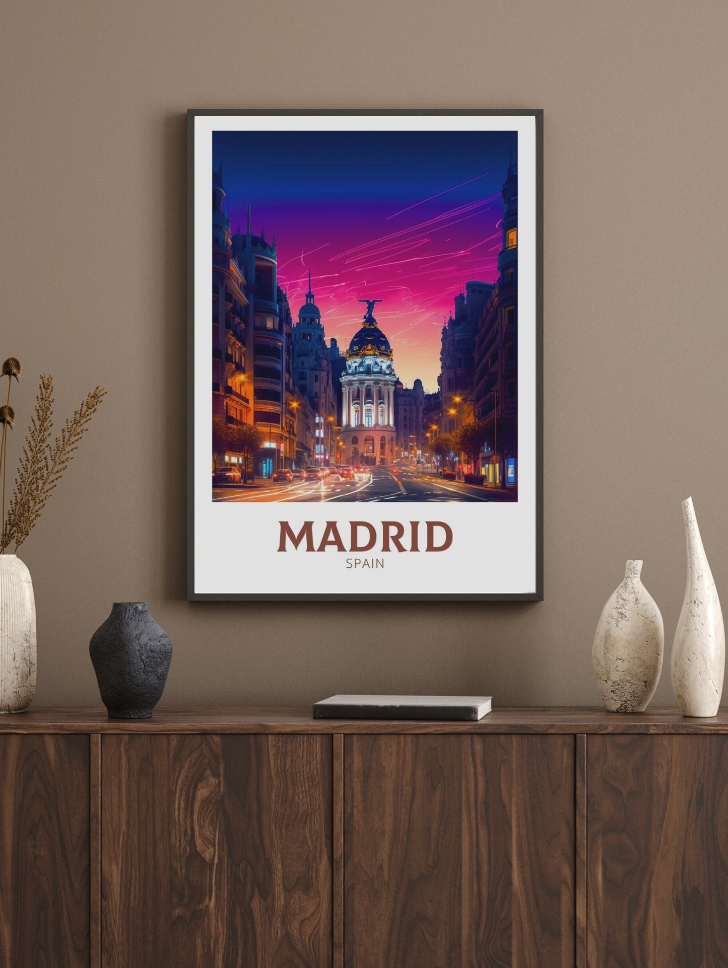 Madrid Travel Poster | Madrid Illustration | Madrid Wall Art | Spain Poster | Madrid Poster | Madrid Spain Painting | ID 163