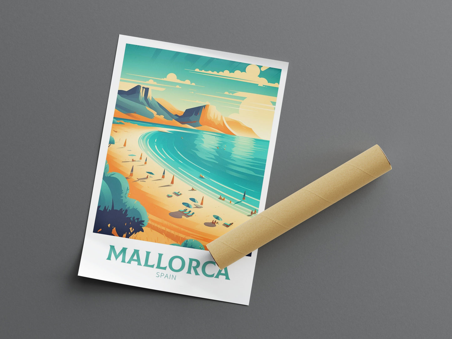 Mallorca Travel Poster | Mallorca Illustration | Mallorca Wall Art | Mallorca Poster| Spain Poster | Spain Home Decor | Spain Print | ID 164