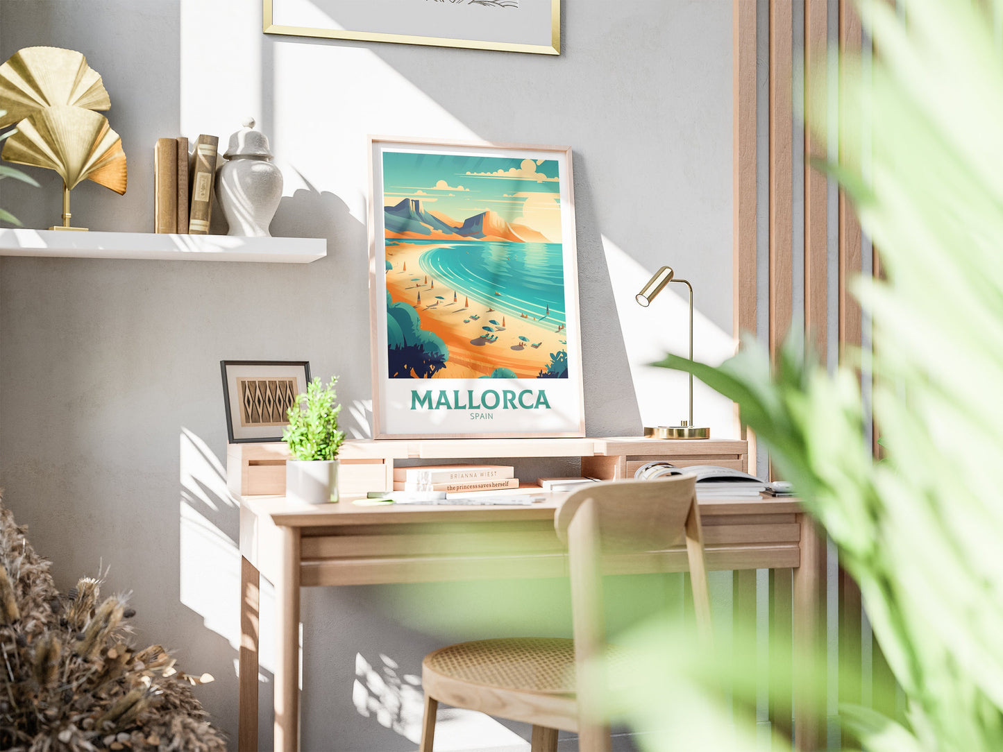 Mallorca Travel Poster | Mallorca Illustration | Mallorca Wall Art | Mallorca Poster| Spain Poster | Spain Home Decor | Spain Print | ID 164