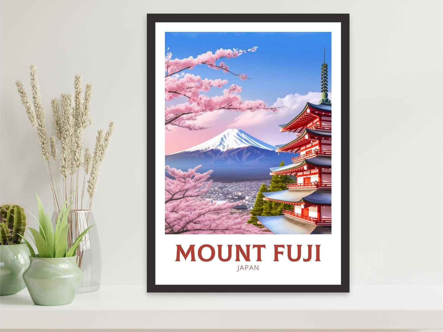 Mount Fuji Poster | Mount Fuji Illustration | Japan Print | Japan Poster | Mount Fuji Print | Mount Fuji Wall Art | ID 166