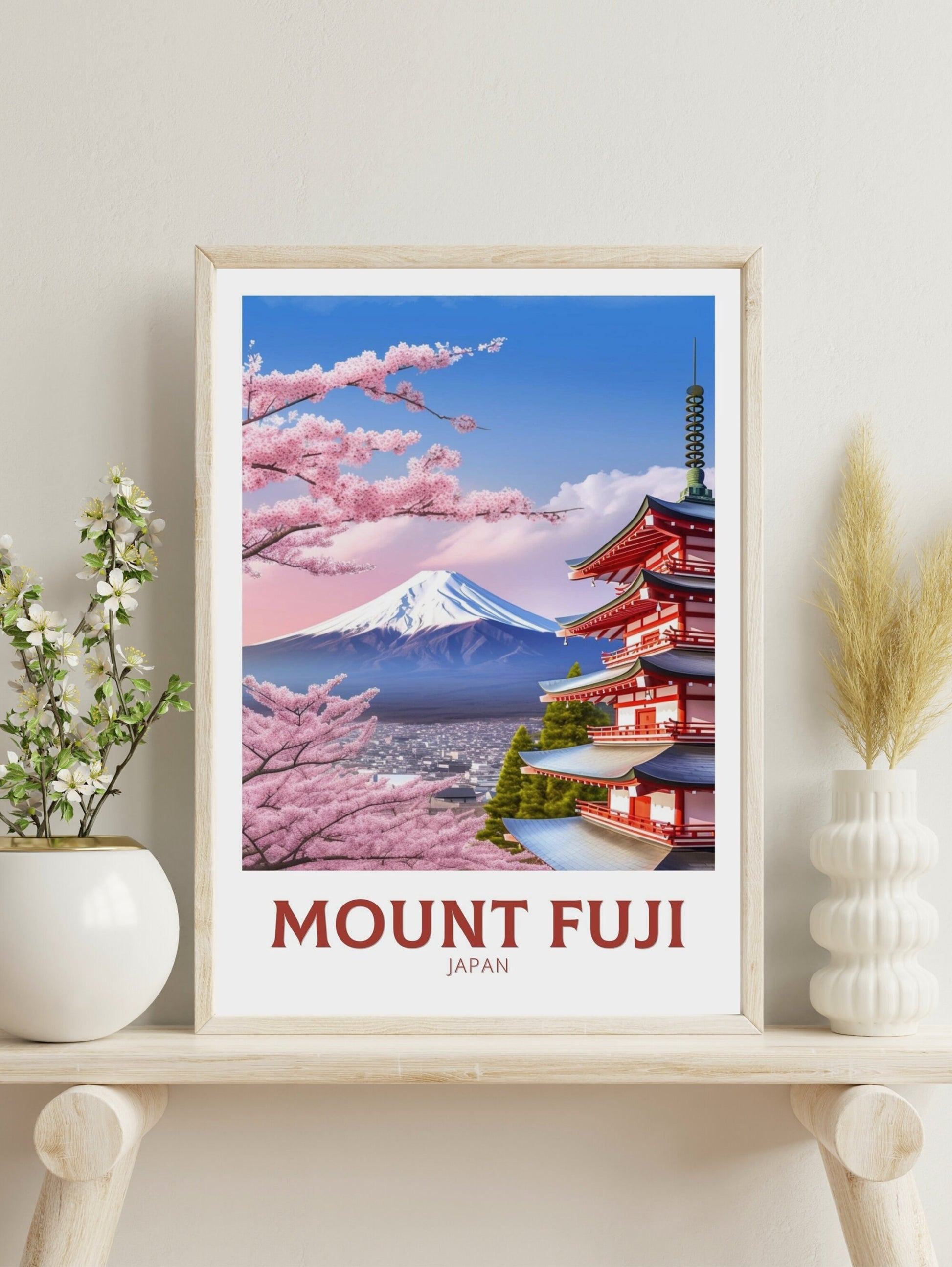 Mount Fuji Poster | Mount Fuji Illustration | Japan Print | Japan Poster | Mount Fuji Print | Mount Fuji Wall Art | ID 166