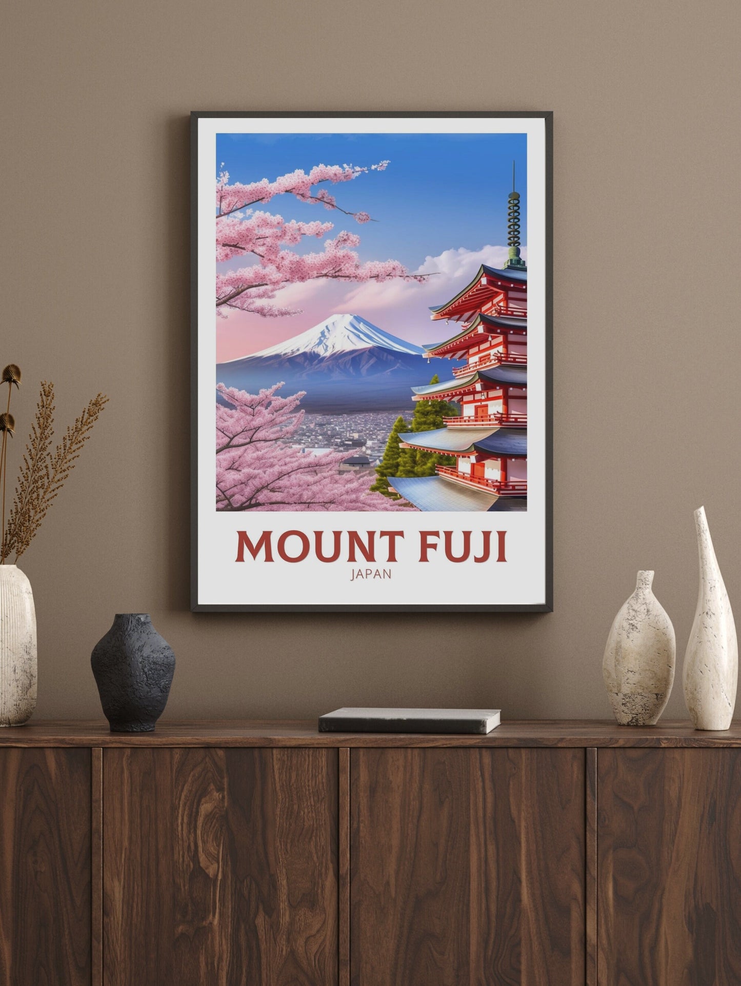 Mount Fuji Poster | Mount Fuji Illustration | Japan Print | Japan Poster | Mount Fuji Print | Mount Fuji Wall Art | ID 166