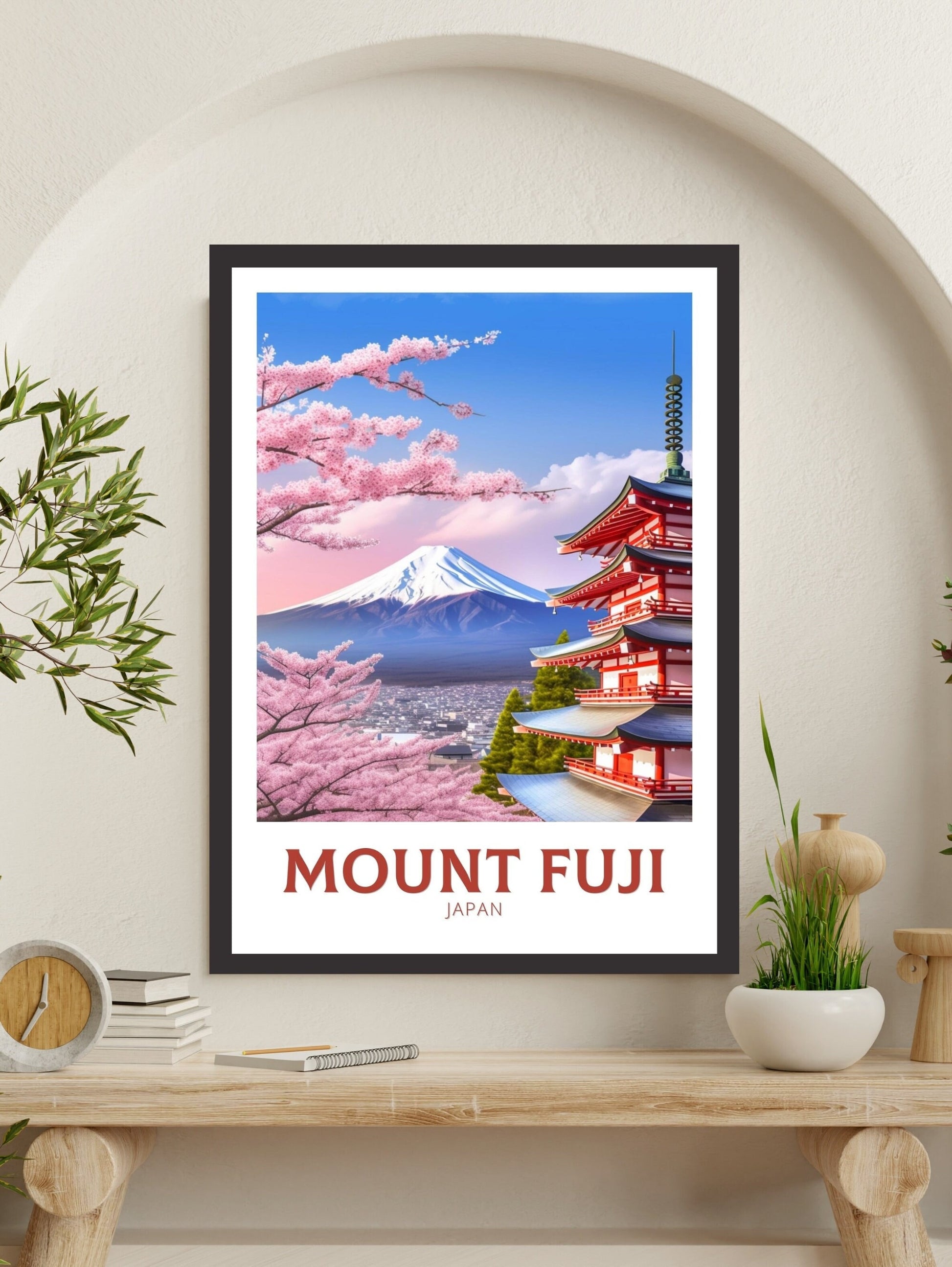 Mount Fuji Poster | Mount Fuji Illustration | Japan Print | Japan Poster | Mount Fuji Print | Mount Fuji Wall Art | ID 166