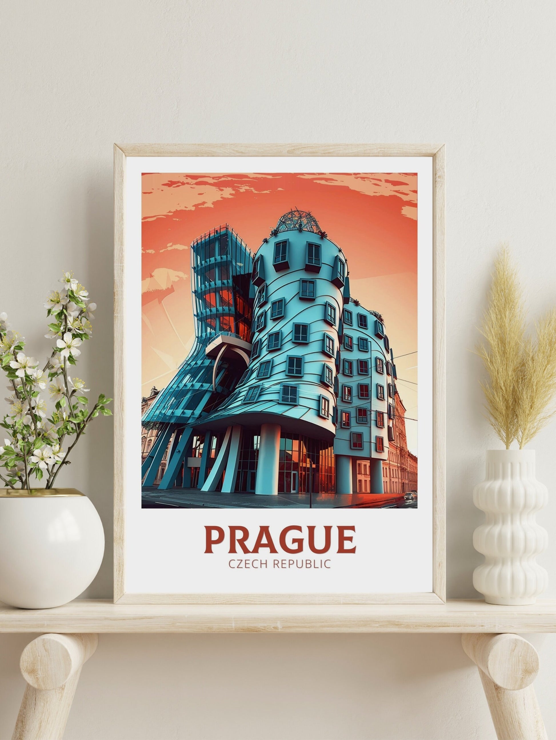 Prague Travel Poster | Prague Illustration | Prague Wall Art | Czech Republic Poster | Prague Home Decor | Prague Print | ID 167