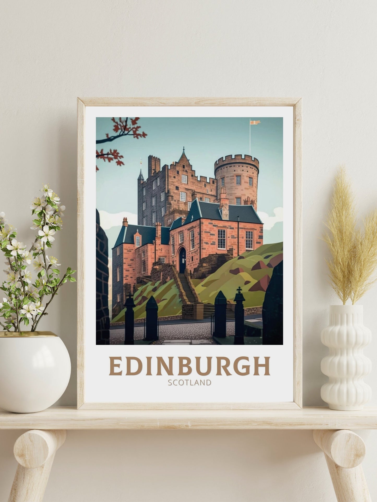 Edinburgh Travel Print | Edinburgh Travel Poster | Edinburgh Illustration | Edinburgh Wall Art | Scotland Poster | Scotland Print | ID 170