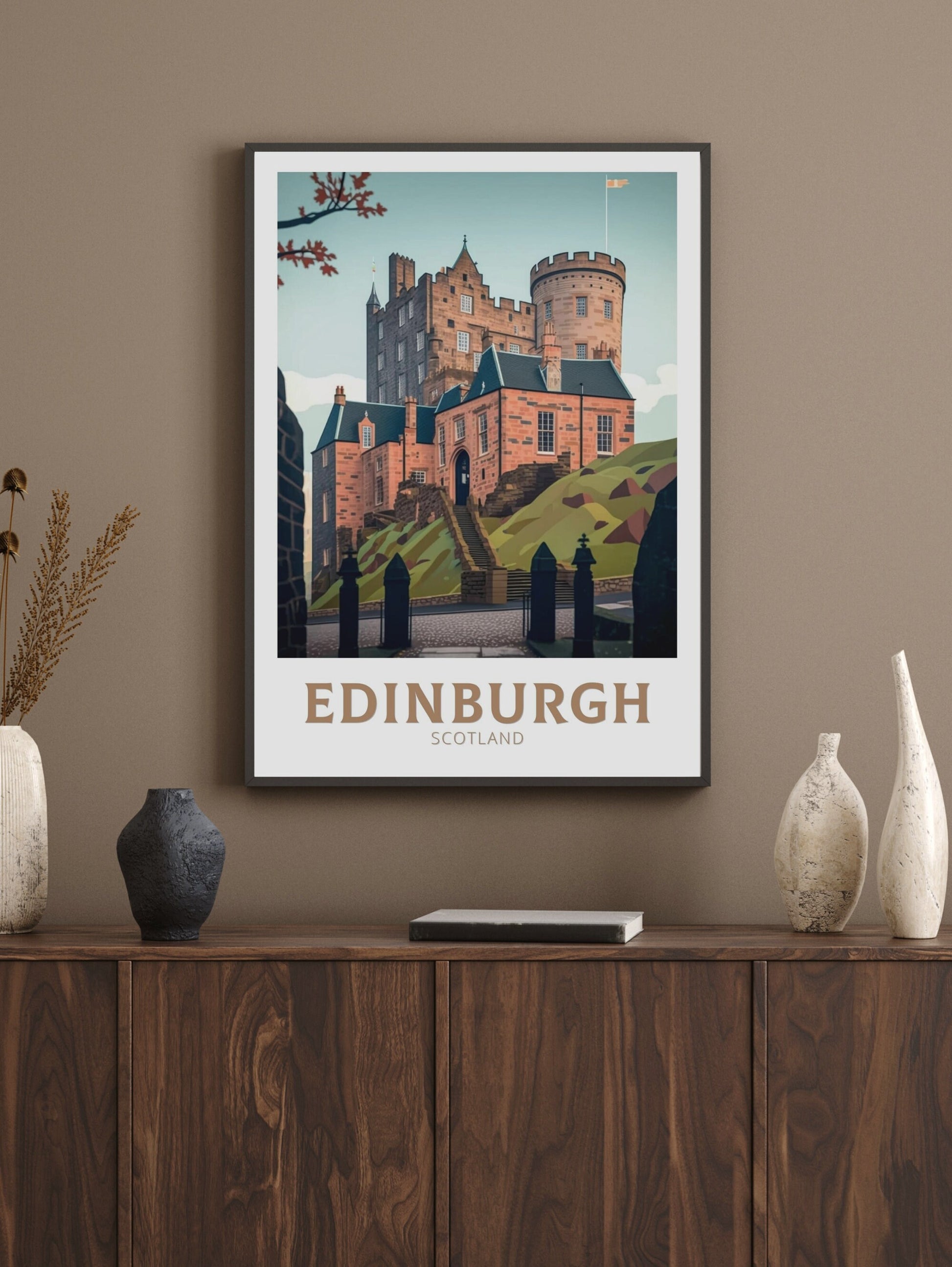 Edinburgh Travel Print | Edinburgh Travel Poster | Edinburgh Illustration | Edinburgh Wall Art | Scotland Poster | Scotland Print | ID 170