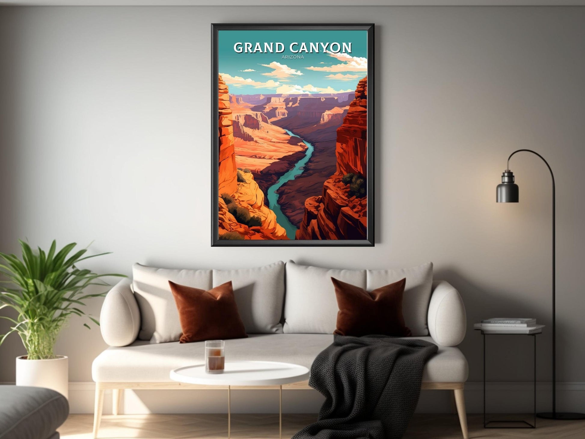 Grand Canyon Travel Print | Grand Canyon Arizona Poster | Grand Canyon Illustration | Arizona Travel Print | Grand Canyon Wall Art | ID 331