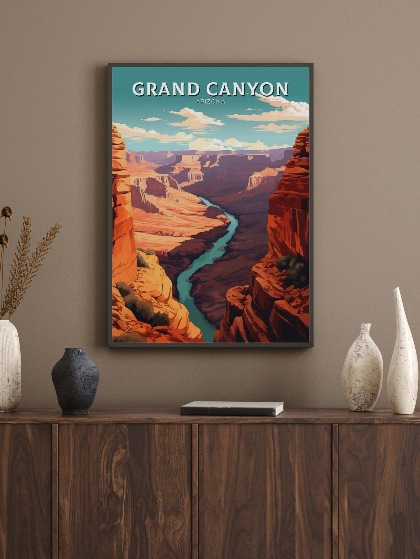 Grand Canyon Travel Print | Grand Canyon Arizona Poster | Grand Canyon Illustration | Arizona Travel Print | Grand Canyon Wall Art | ID 331