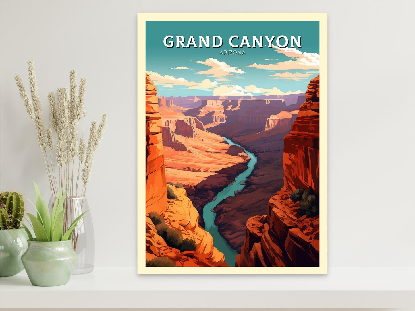 Grand Canyon Travel Print | Grand Canyon Arizona Poster | Grand Canyon Illustration | Arizona Travel Print | Grand Canyon Wall Art | ID 331