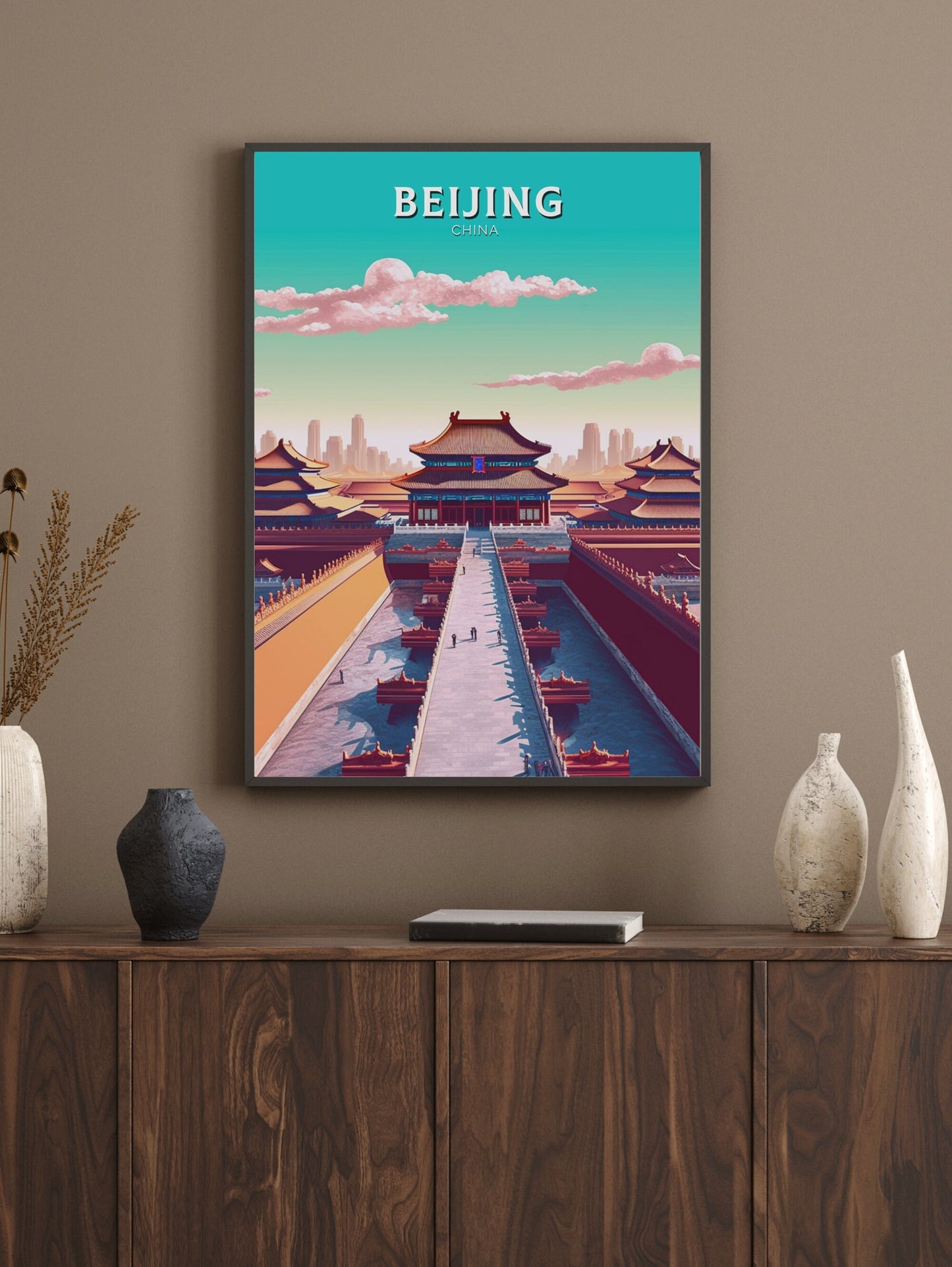 Beijing Forbidden City Print | Beijing Poster | Beijing Illustration | Beijing Travel Print | China Travel Poster | Forbidden City | ID 335