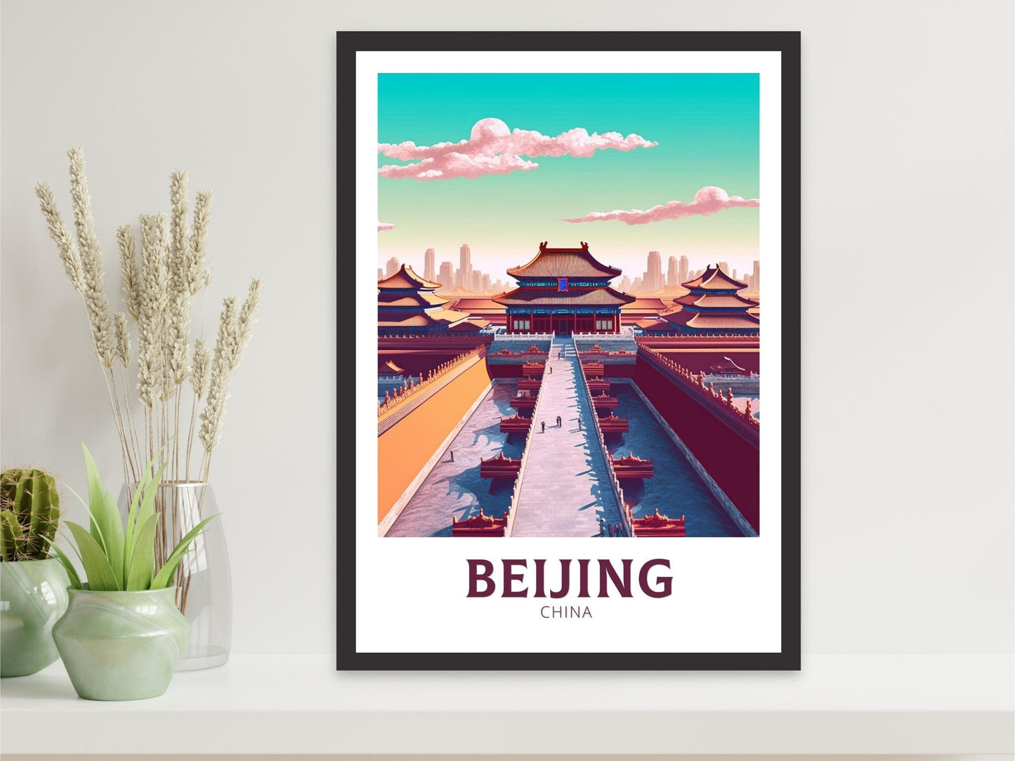 Beijing Forbidden City Poster | Beijing Print | Beijing Illustration | Beijing Travel Print | China Travel Poster | Forbidden City | ID 336