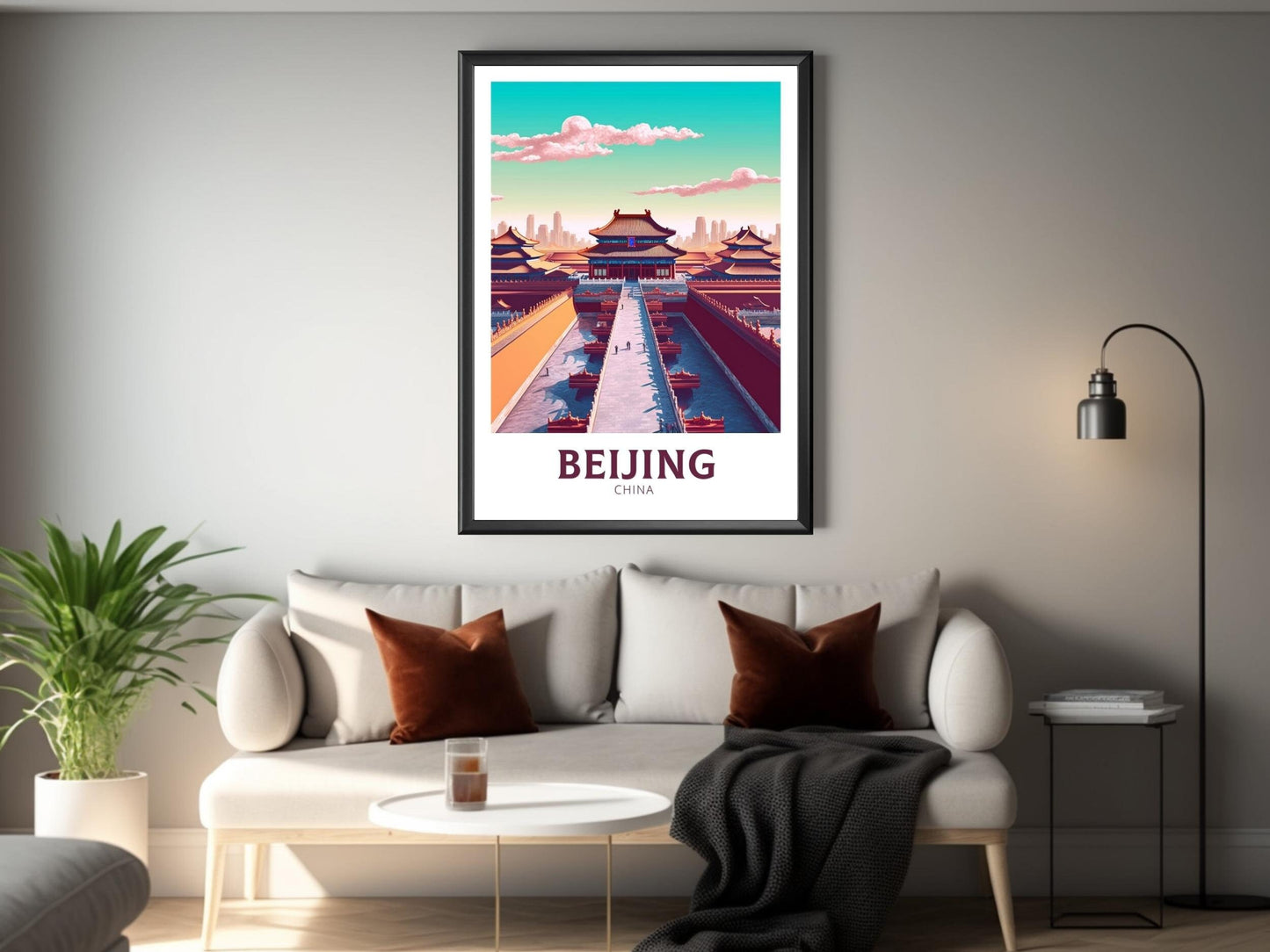 Beijing Forbidden City Poster | Beijing Print | Beijing Illustration | Beijing Travel Print | China Travel Poster | Forbidden City | ID 336