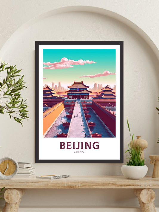 Beijing Forbidden City Poster | Beijing Print | Beijing Illustration | Beijing Travel Print | China Travel Poster | Forbidden City | ID 336