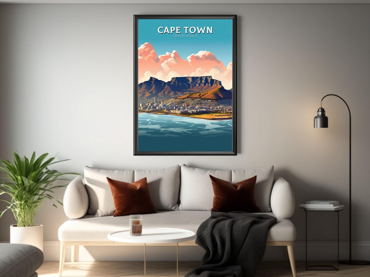 Cape Town Travel Poster | Cape Town Travel Print | South Africa Wall Art | Africa Poster | Cape Town Travel Print | Cape Town Art | ID 344