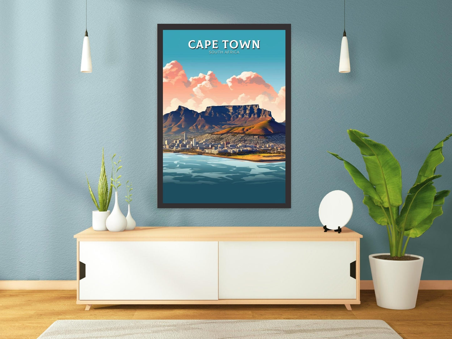 Cape Town Travel Poster | Cape Town Travel Print | South Africa Wall Art | Africa Poster | Cape Town Travel Print | Cape Town Art | ID 344