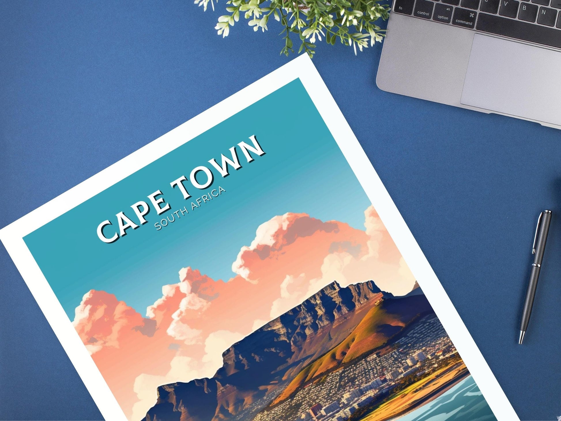 Cape Town Travel Poster | Cape Town Travel Print | South Africa Wall Art | Africa Poster | Cape Town Travel Print | Cape Town Art | ID 344