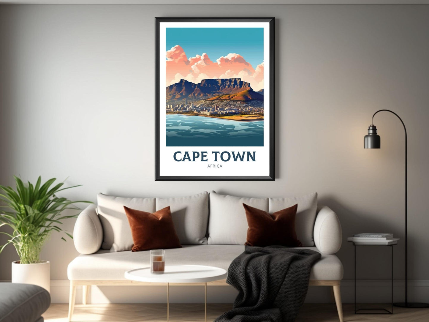 Cape Town Travel Print | Cape Town Travel Poster | South Africa Wall Art | Africa Poster | Cape Town Travel Print | Cape Town Art | ID 345