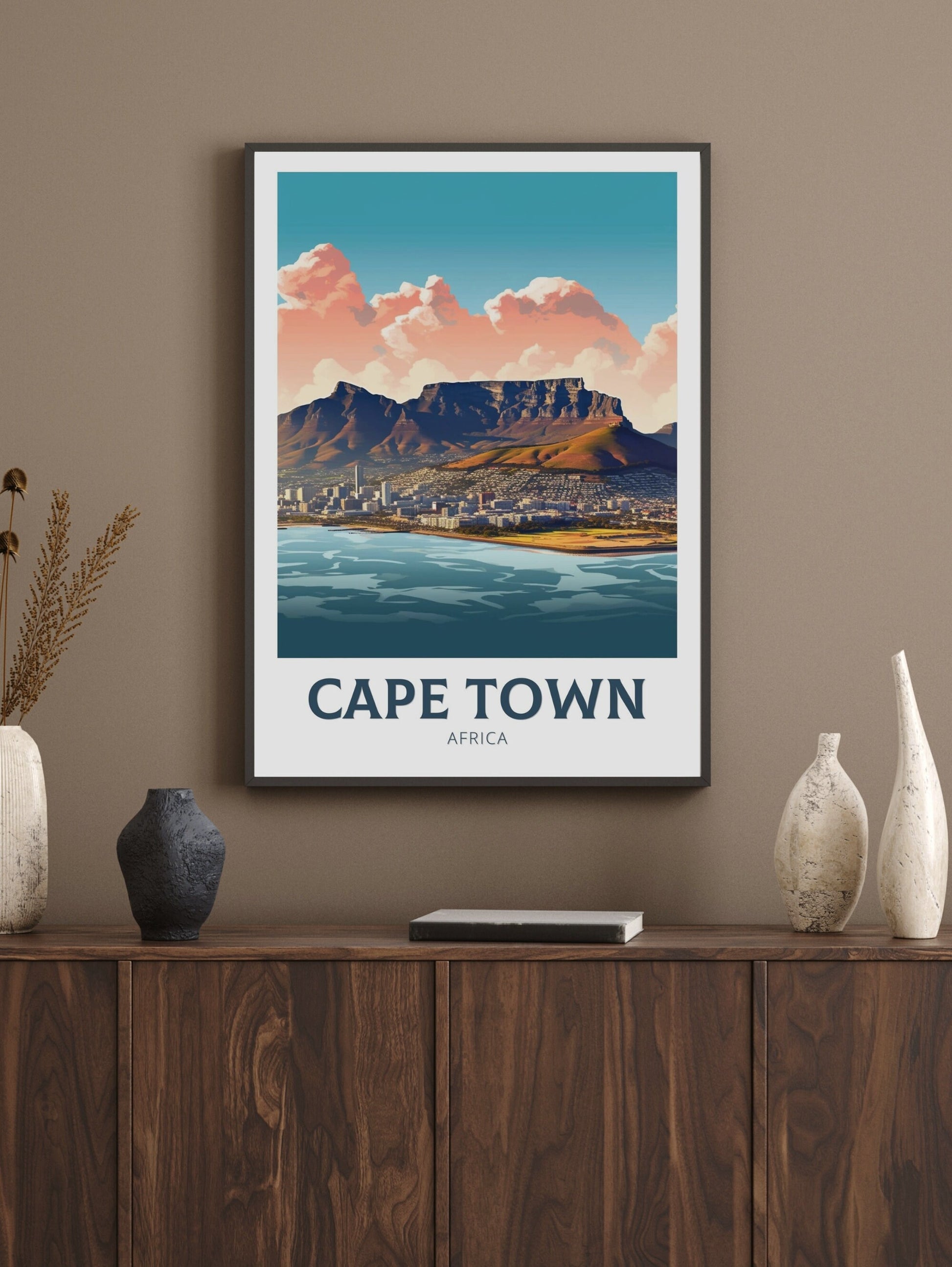 Cape Town Travel Print | Cape Town Travel Poster | South Africa Wall Art | Africa Poster | Cape Town Travel Print | Cape Town Art | ID 345