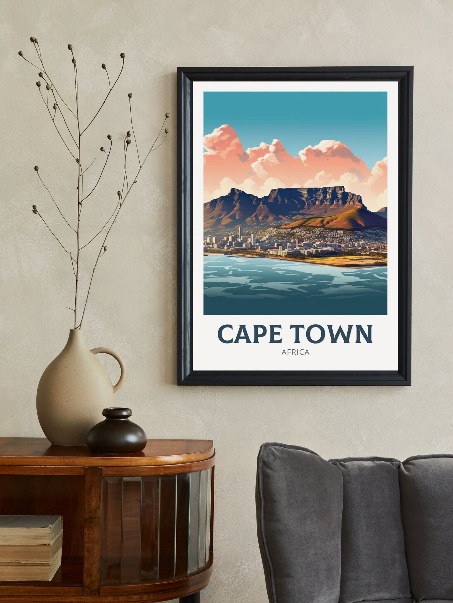 Cape Town Travel Print | Cape Town Travel Poster | South Africa Wall Art | Africa Poster | Cape Town Travel Print | Cape Town Art | ID 345