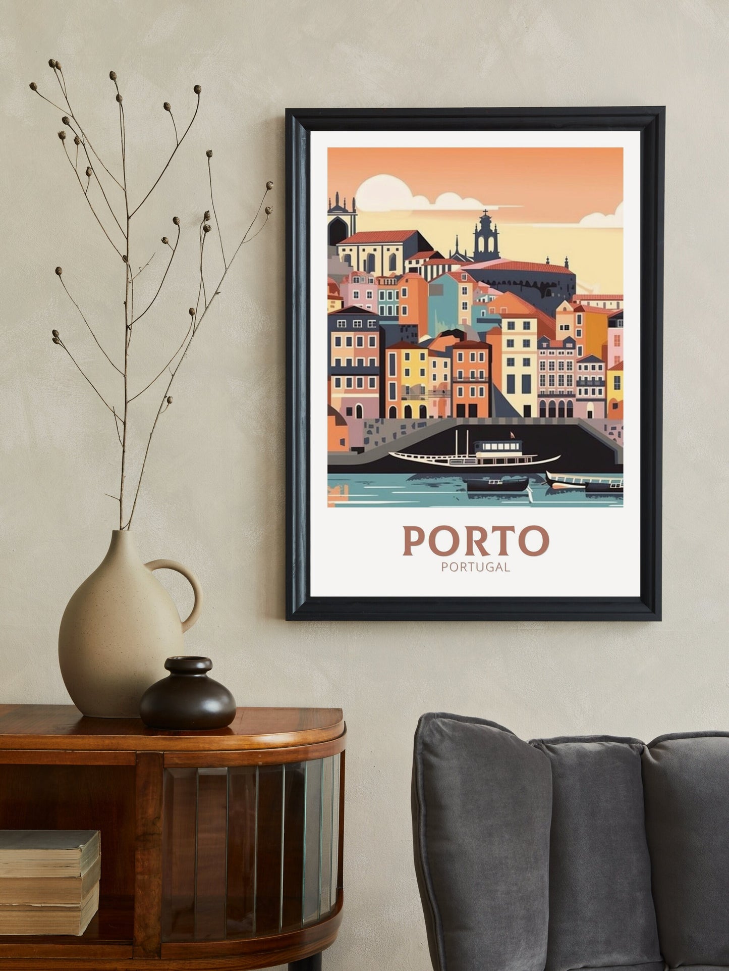 Porto Travel Poster | Porto Illustration | Porto Wall Art | Porto Poster | Portugal Poster | Portugal Home Décor | Porto Print | ID 353