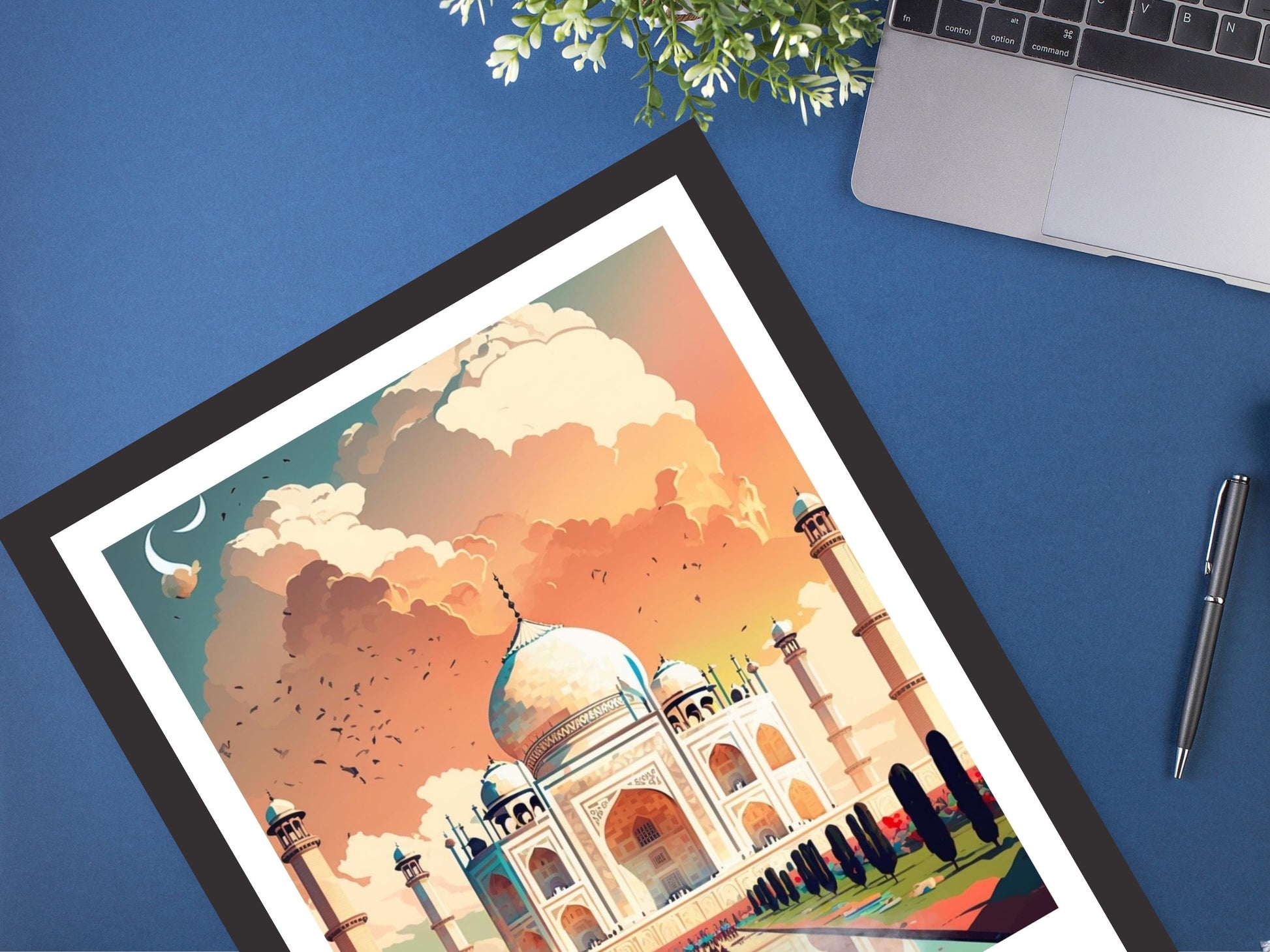 Taj Mahal Travel Poster | Taj Mahal Illustration | Taj Mahal Wall Art | India Poster | Taj Mahal Poster | Taj Mahal India Painting | ID 359