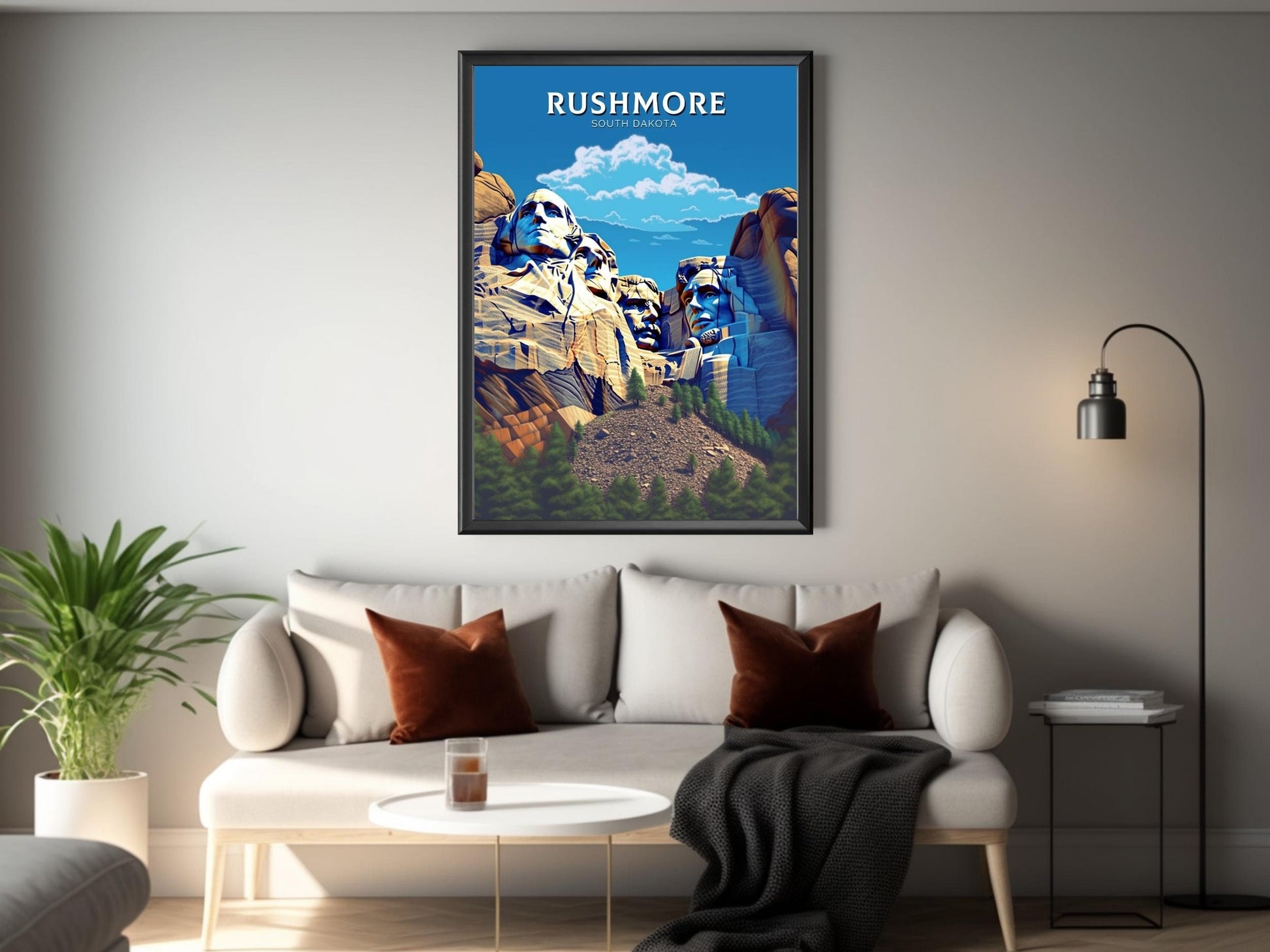 Mount Rushmore Poster | Rushmore Travel Print | Rushmore Design | Rushmore Wall Art | Mount Rushmore Illustration | USA Print | ID 360