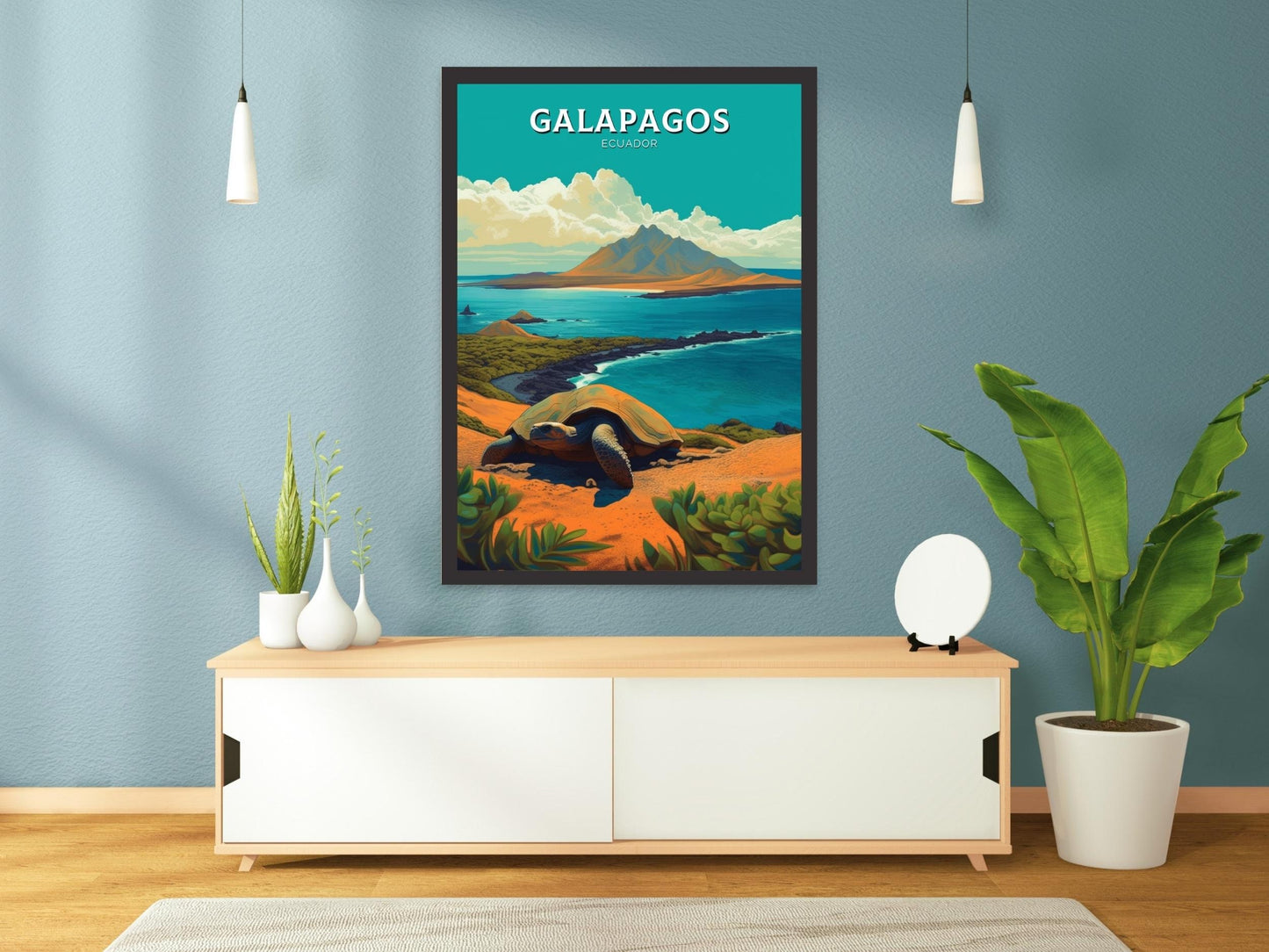 Galápagos Islands Poster | Galápagos Islands Design | Galápagos Travel Print | Galápagos Wall Art | Galápagos Painting | Illustration ID 366