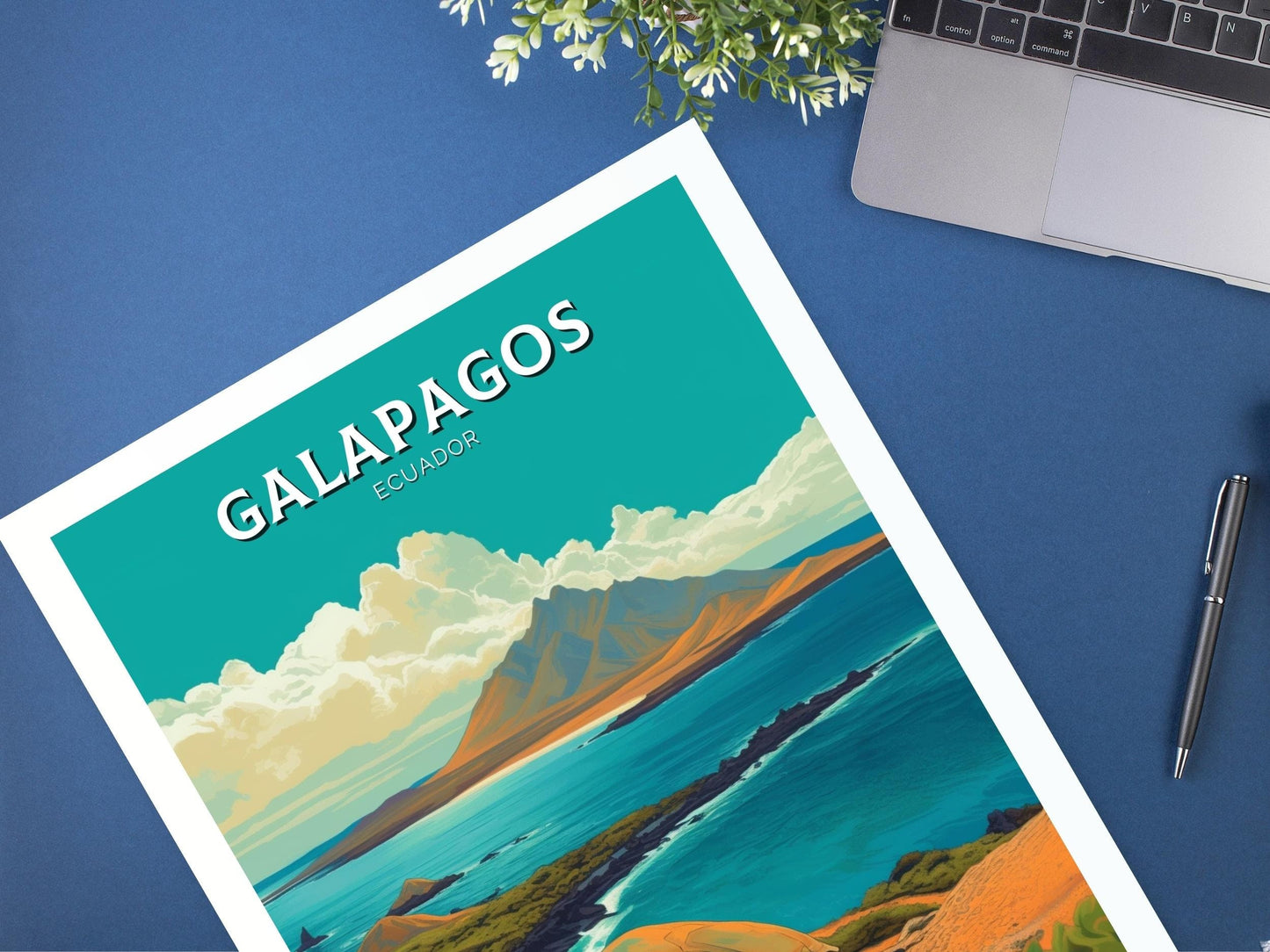 Galápagos Islands Poster | Galápagos Islands Design | Galápagos Travel Print | Galápagos Wall Art | Galápagos Painting | Illustration ID 366