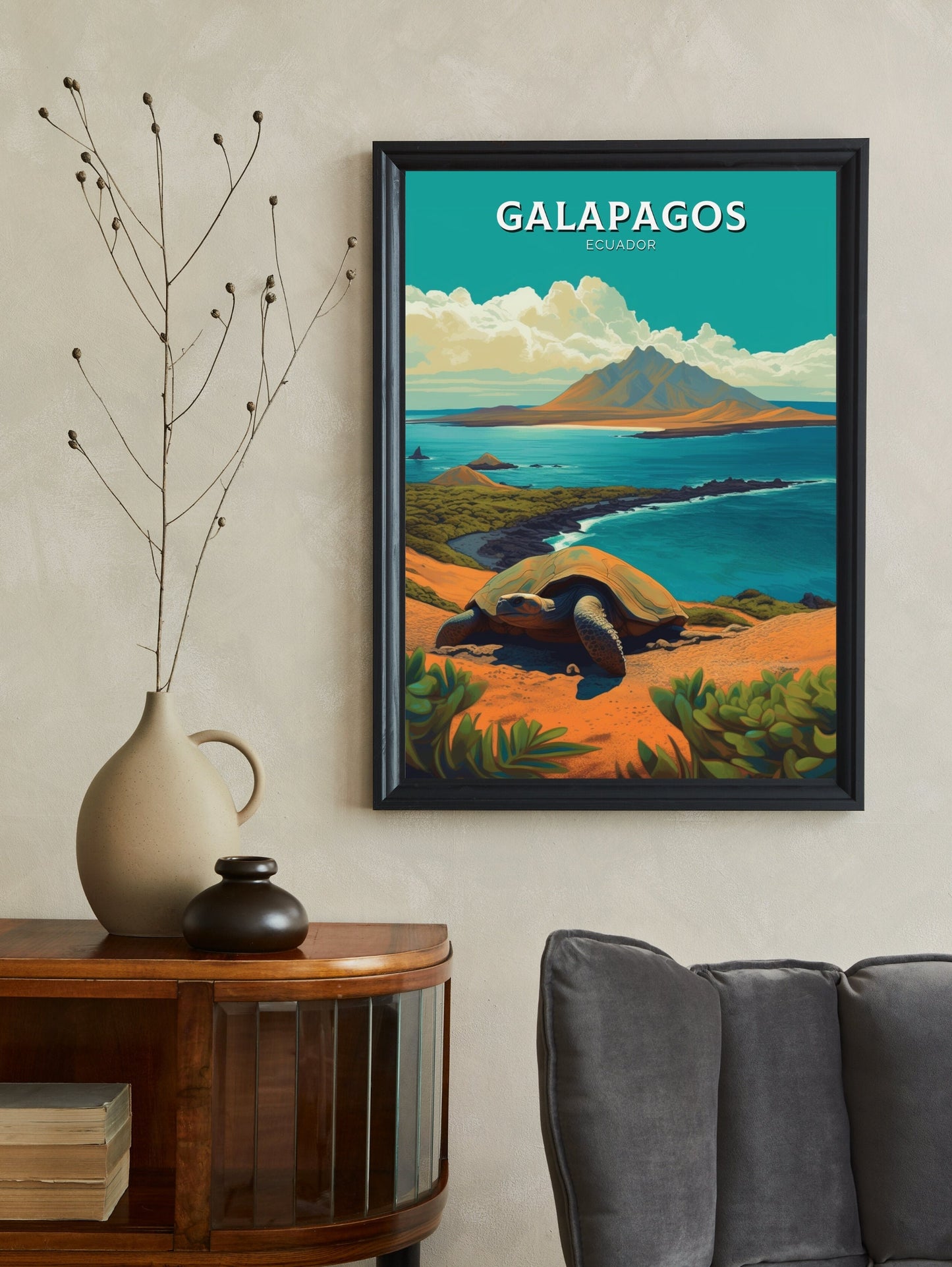 Galápagos Islands Poster | Galápagos Islands Design | Galápagos Travel Print | Galápagos Wall Art | Galápagos Painting | Illustration ID 366