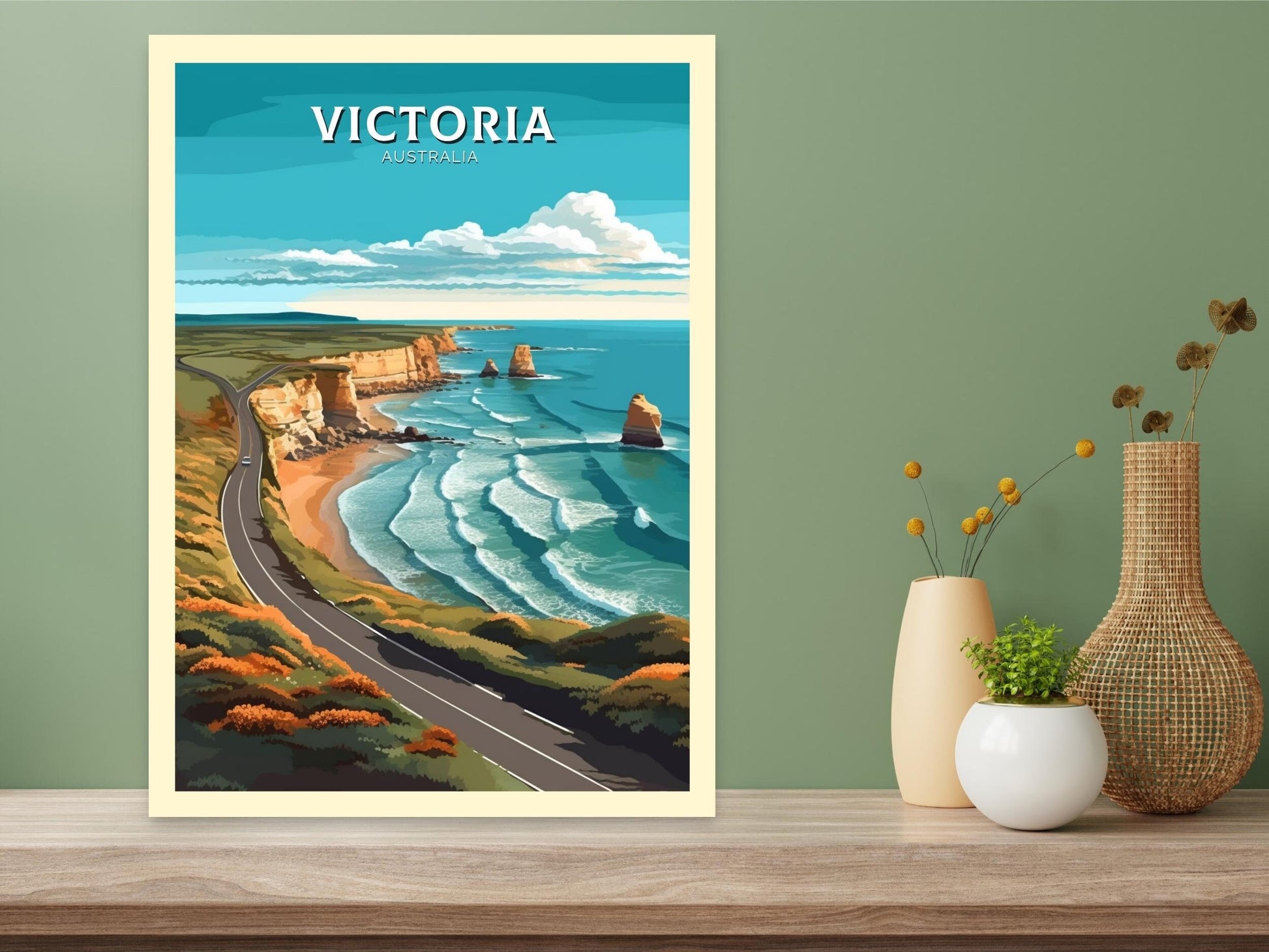 Victoria Australia Print | Victoria Poster | Victoria Illustration | Victoria Poster | Victoria Australia Wall Art | Victoria Print ID 372