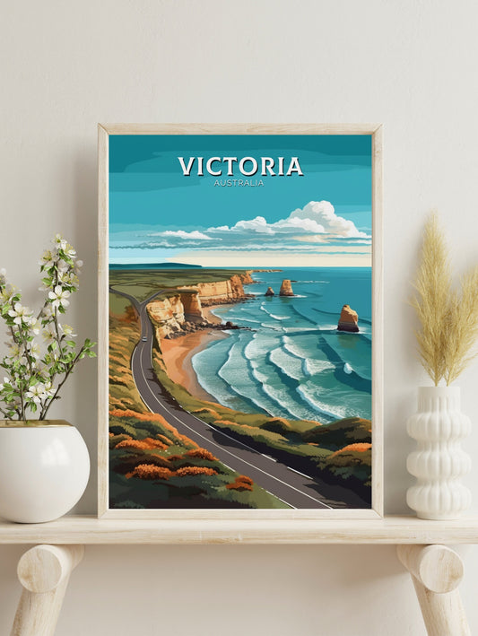Victoria Australia Print | Victoria Poster | Victoria Illustration | Victoria Poster | Victoria Australia Wall Art | Victoria Print ID 372