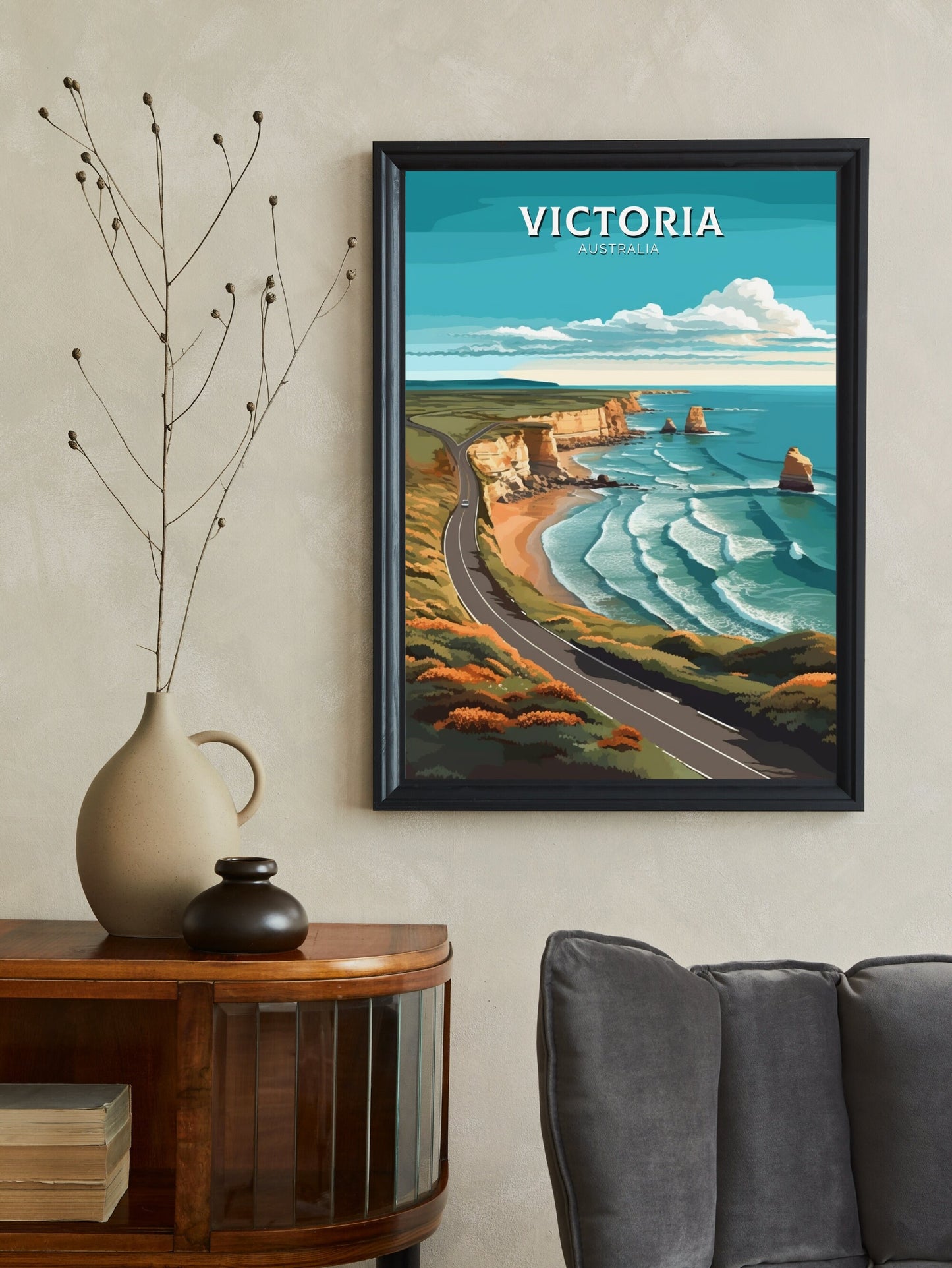 Victoria Australia Print | Victoria Poster | Victoria Illustration | Victoria Poster | Victoria Australia Wall Art | Victoria Print ID 372