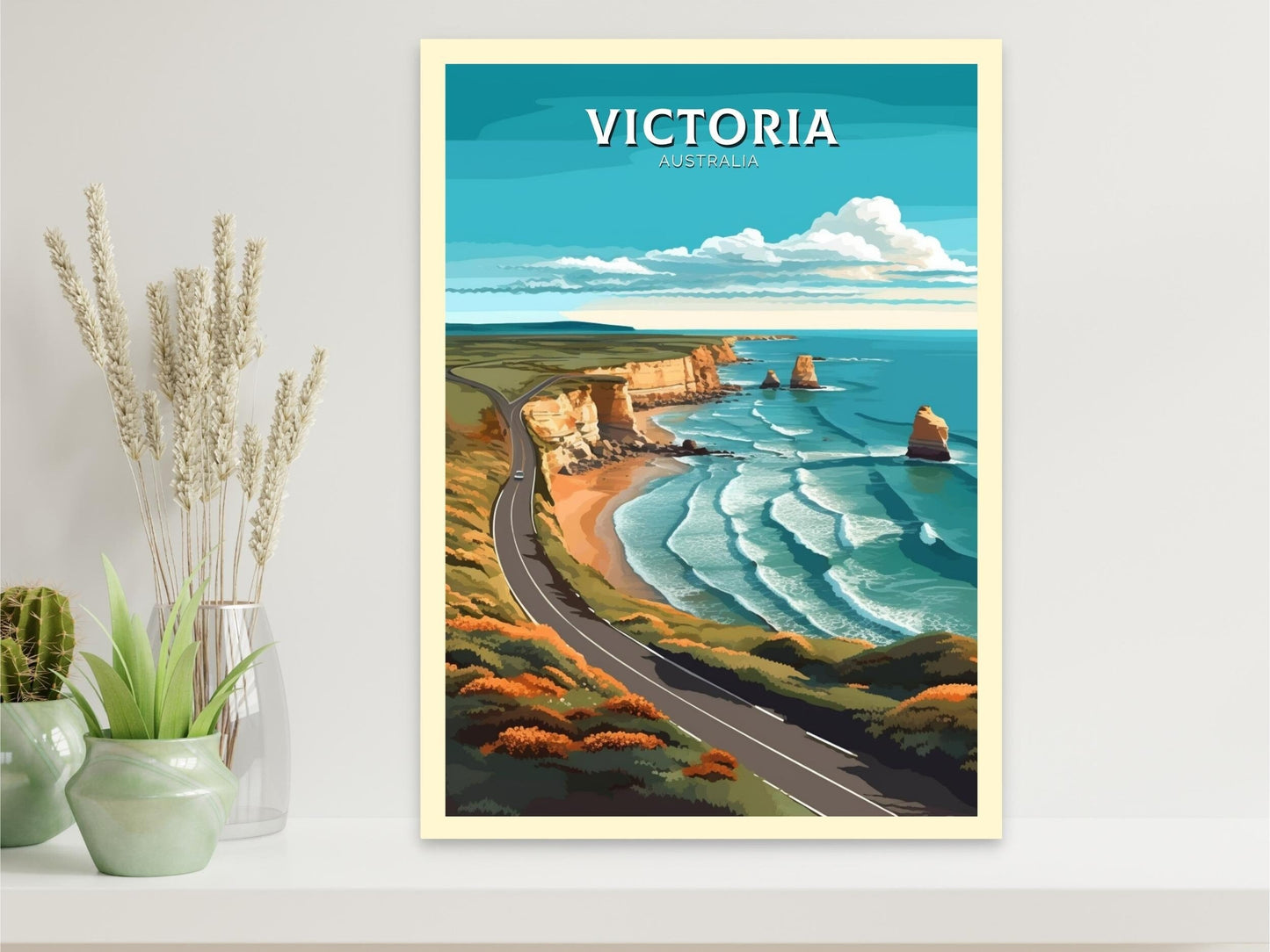 Victoria Australia Print | Victoria Poster | Victoria Illustration | Victoria Poster | Victoria Australia Wall Art | Victoria Print ID 372