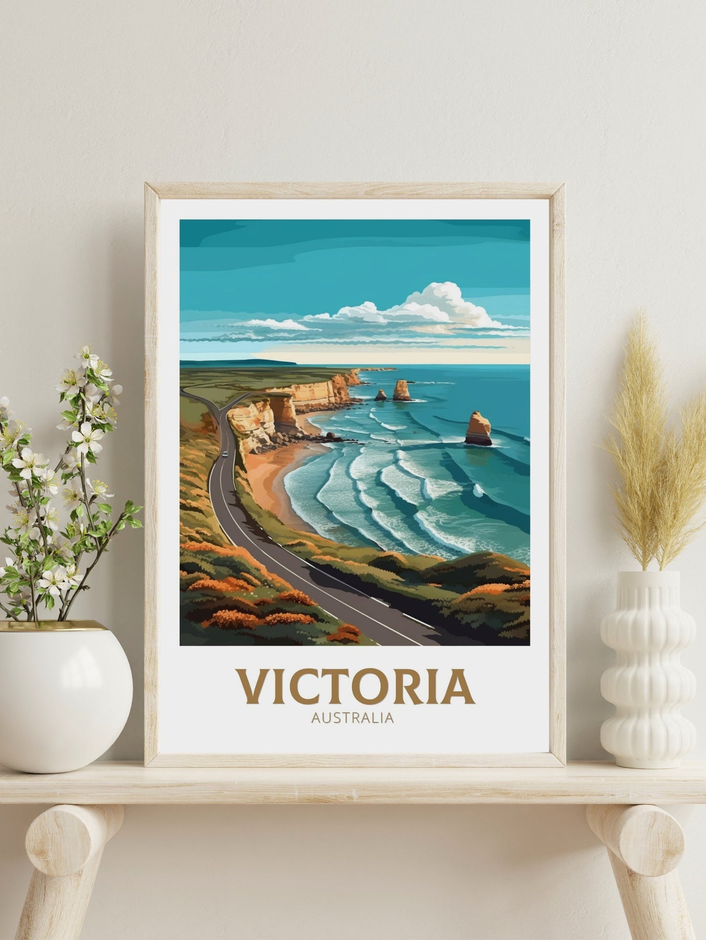 Victoria Travel Poster | Victoria Australia Print | Victoria Illustration | Victoria Australia Wall Art | Victoria Birthday Gift Idea ID 373