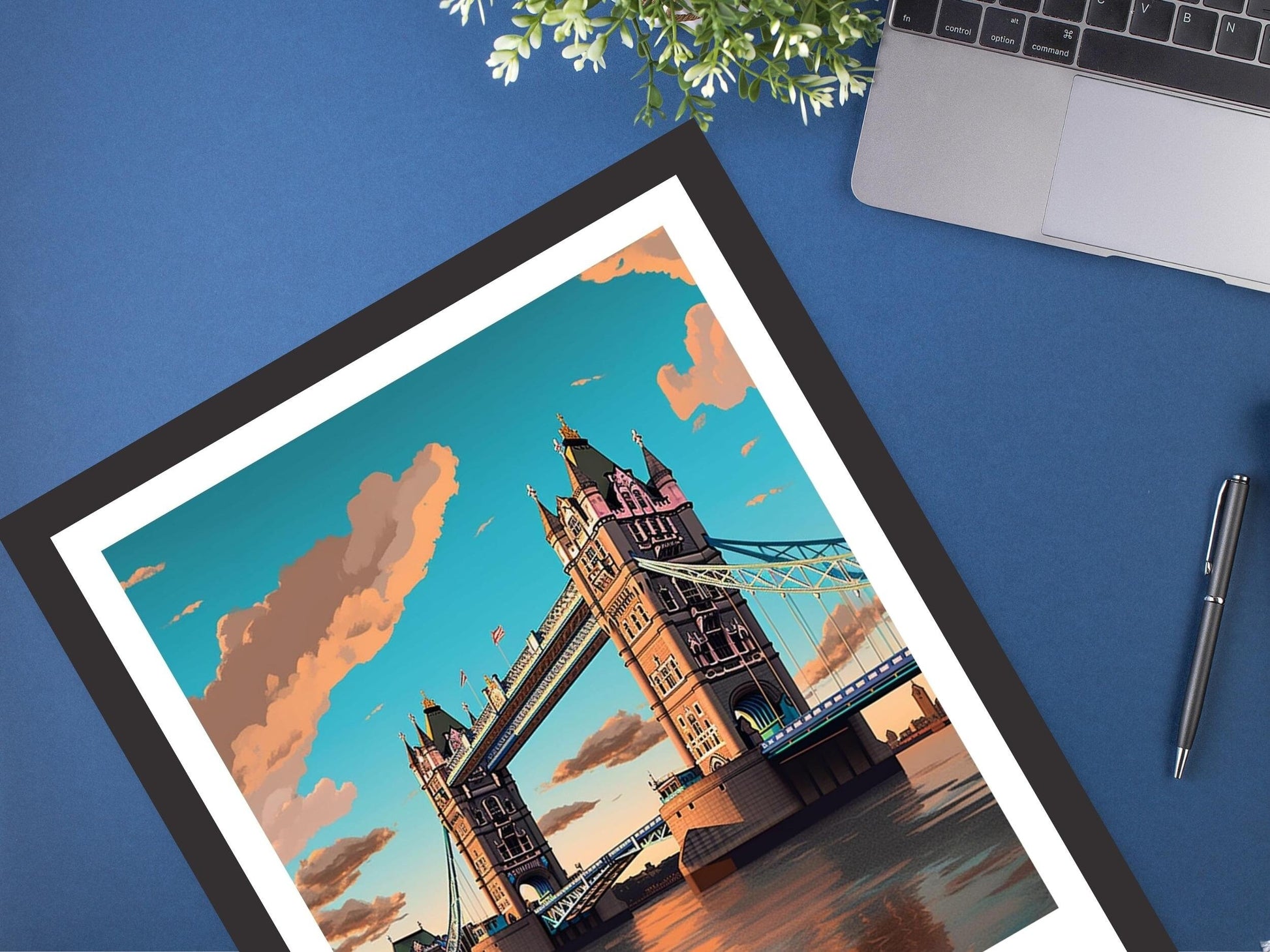 London Travel Poster | London Tower Bridge Print | London Travel Print | London Illustration | London Wall Art | London Home Décor | ID 379