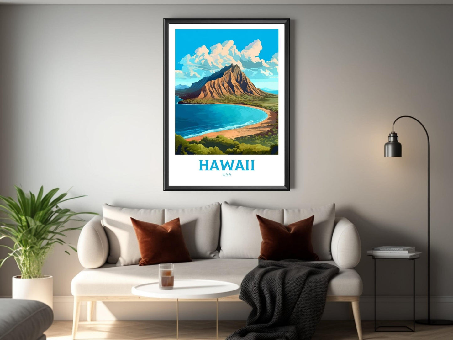 Hawaii Travel Poster | Hawaii Travel Print | Hawaii Design | Hawaii Wall Art | Hawaii Illustration | The Islands of Hawaii poster | ID 381