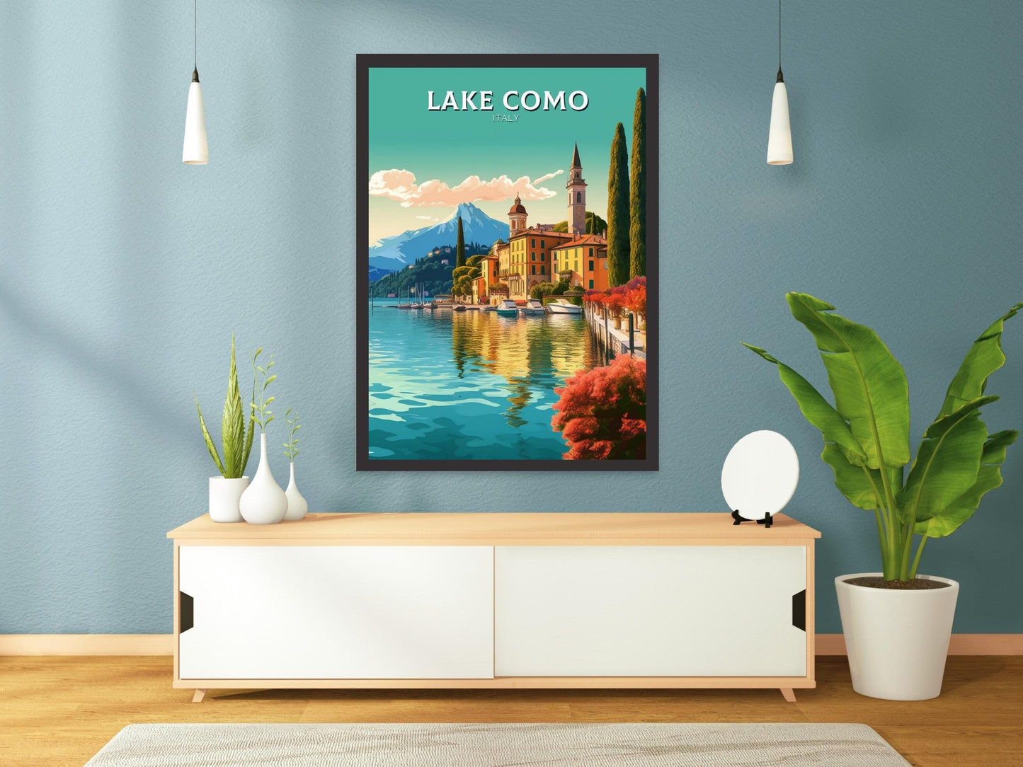 Lake Como Travel Print | Lake Como Poster | Lake Como Wall Art | Italy Print | Lake Como Print| Lake Como Painting | Italy Poster | ID 182