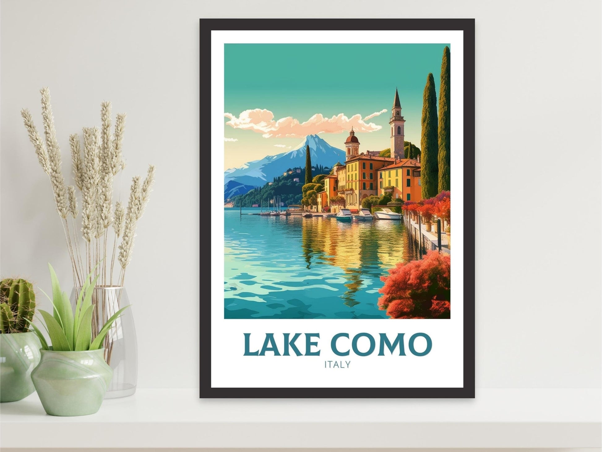 Lake Como Poster | Lake Como Travel Print | Lake Como Wall Art | Italy Print | Lake Como Print | Lake Como Design | Italy Poster | ID 337