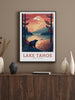 Lake Tahoe Travel Poster | Lake Tahoe Illustration | Lake Tahoe Wall Art | Sierra Nevada Poster | Lake Tahoe Home Décor | ID 195