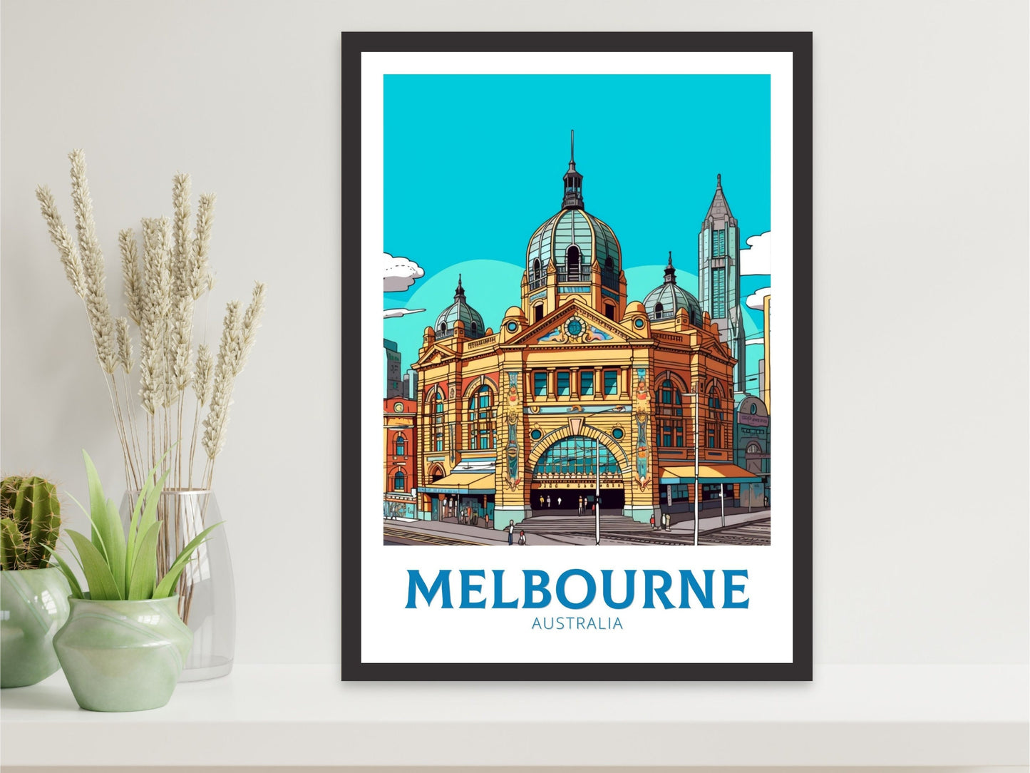 Melbourne Poster | Melbourne Illustration | Melbourne Station | Australia Poster | Australia Wall Art | Australia Print | ID 201