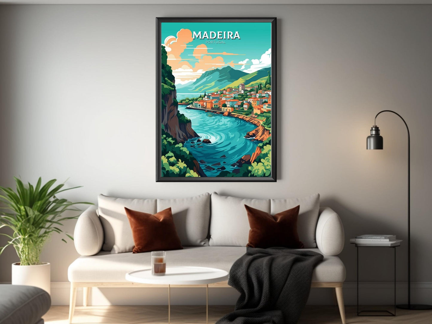 Madeira Travel Poster | Madeira Illustration | Madeira Wall Art | Portugal Poster | Madeira Travel Print | Madeira Art Poster | ID 212